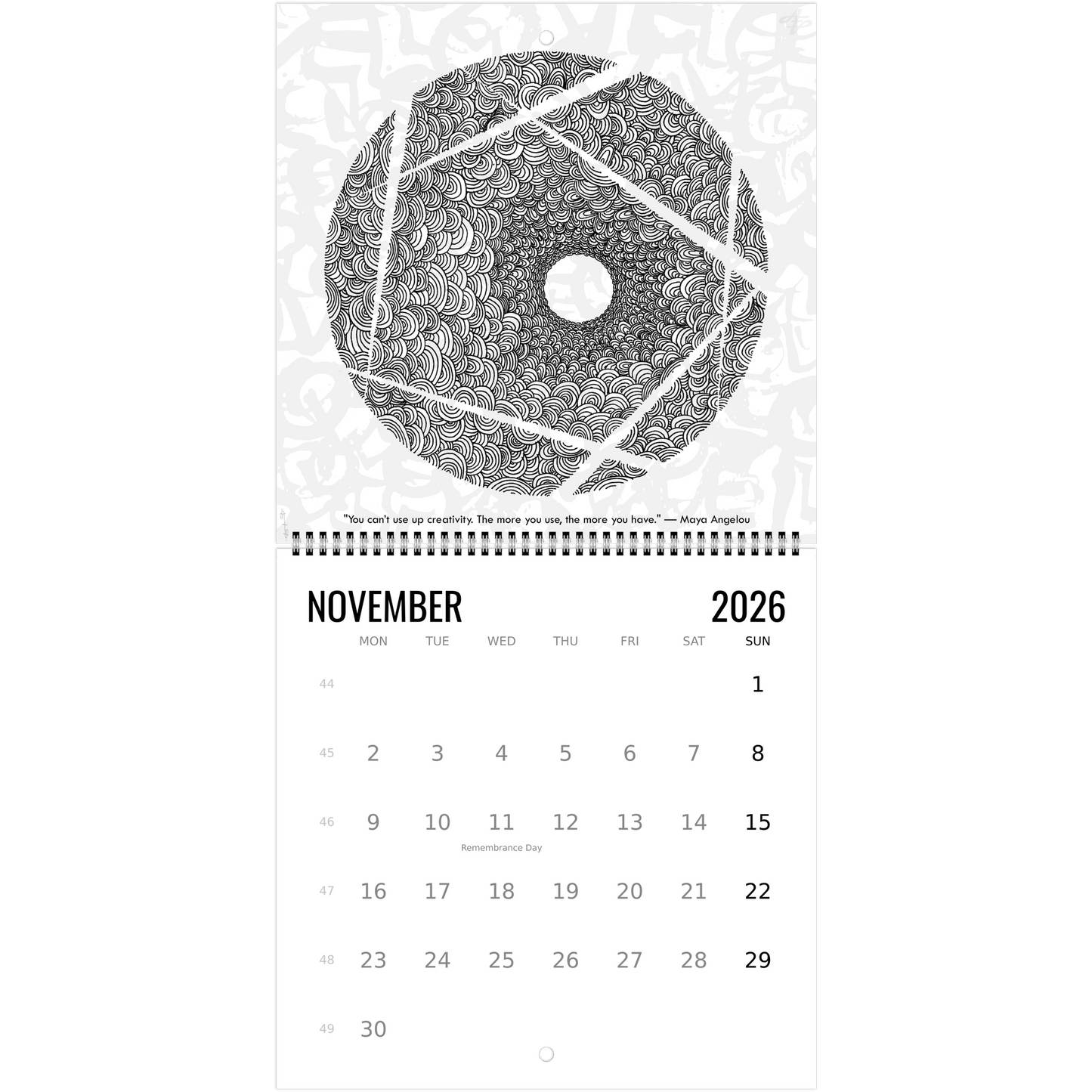 The Circle of Lines - Wall calendar 2026 Print Material