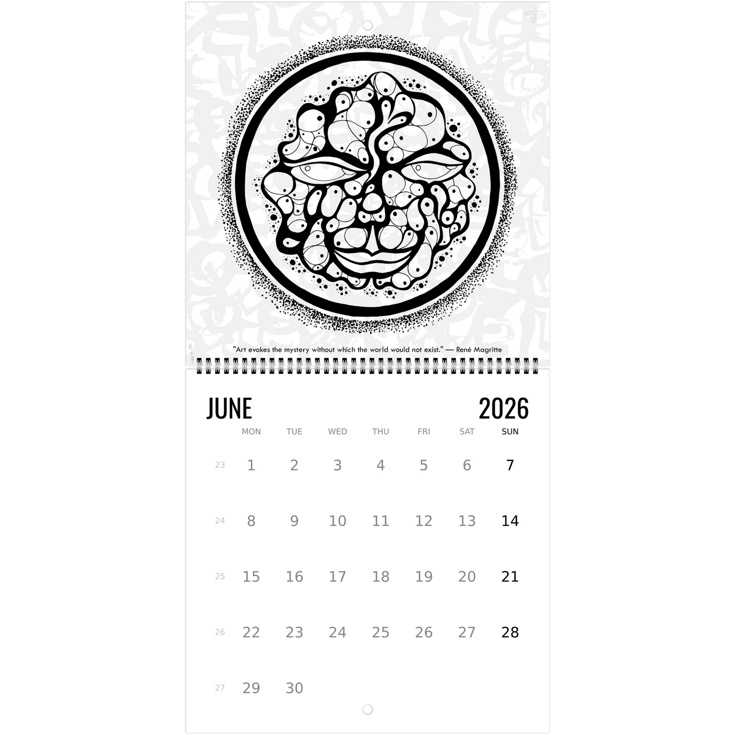 The Circle of Lines - Wall calendar 2026 Print Material