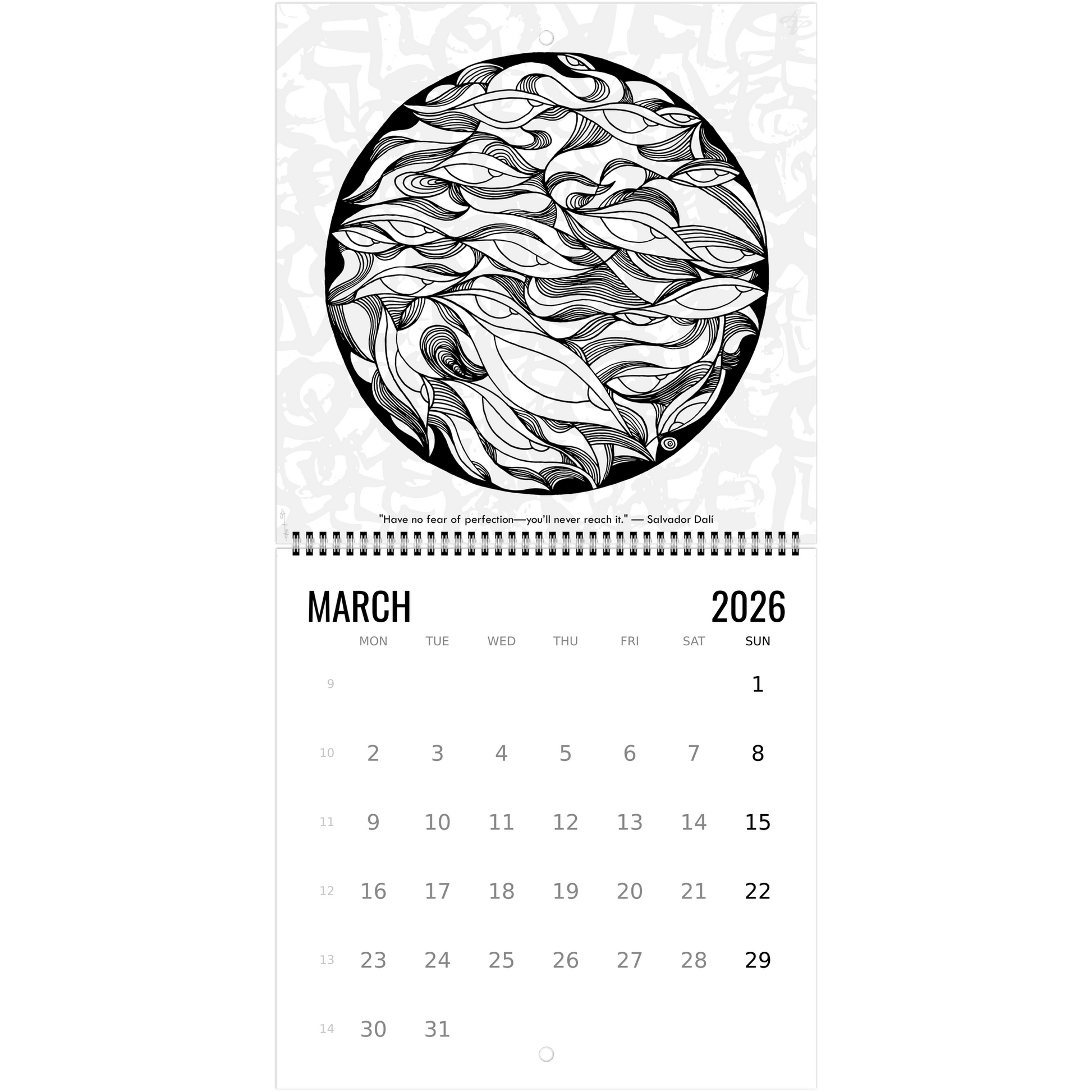 The Circle of Lines - Wall calendar 2026 Print Material