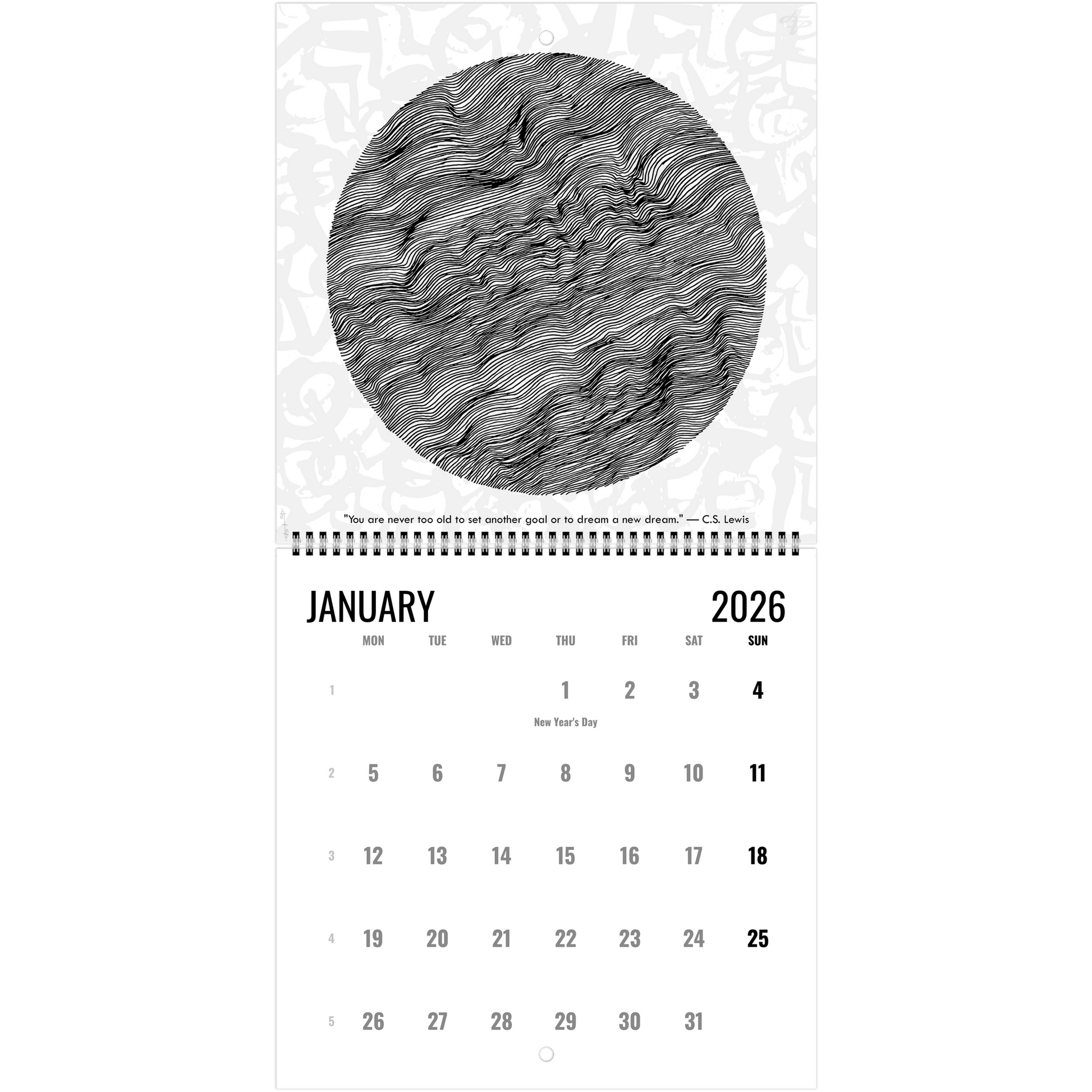 The Circle of Lines - Wall calendar 2026 Print Material