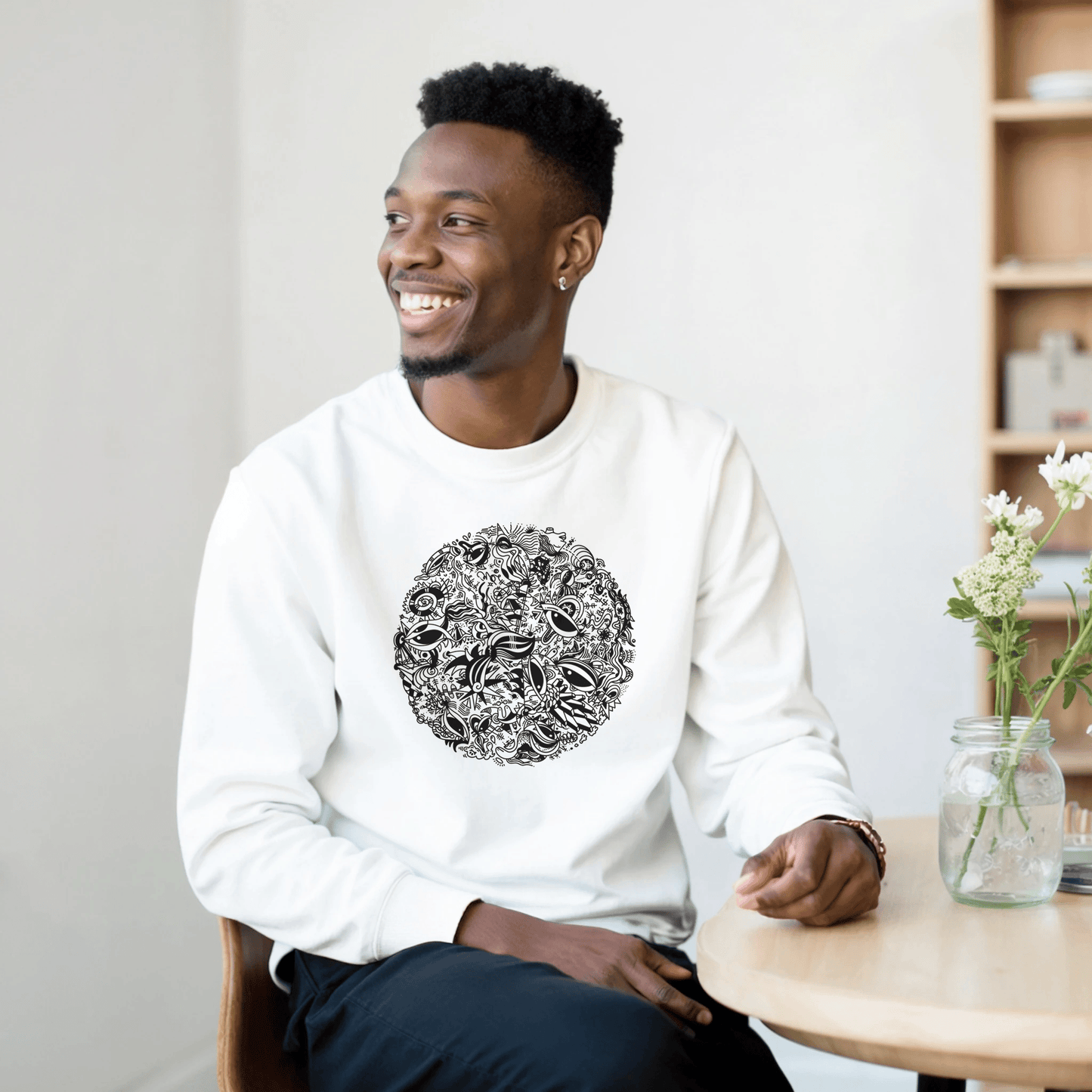 The Endless Doodle - Classic Unisex Crewneck Sweatshirt Print Material