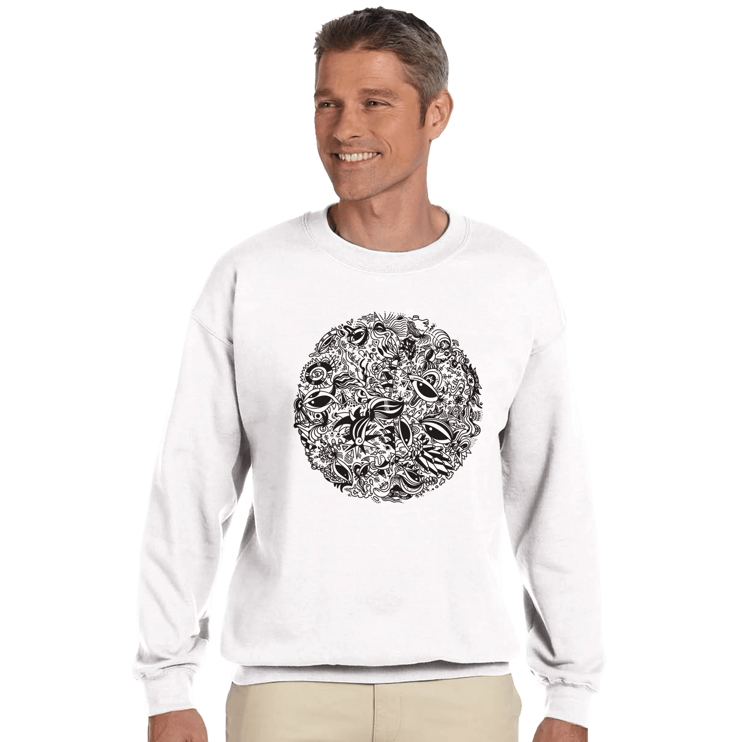The Endless Doodle - Classic Unisex Crewneck Sweatshirt Print Material