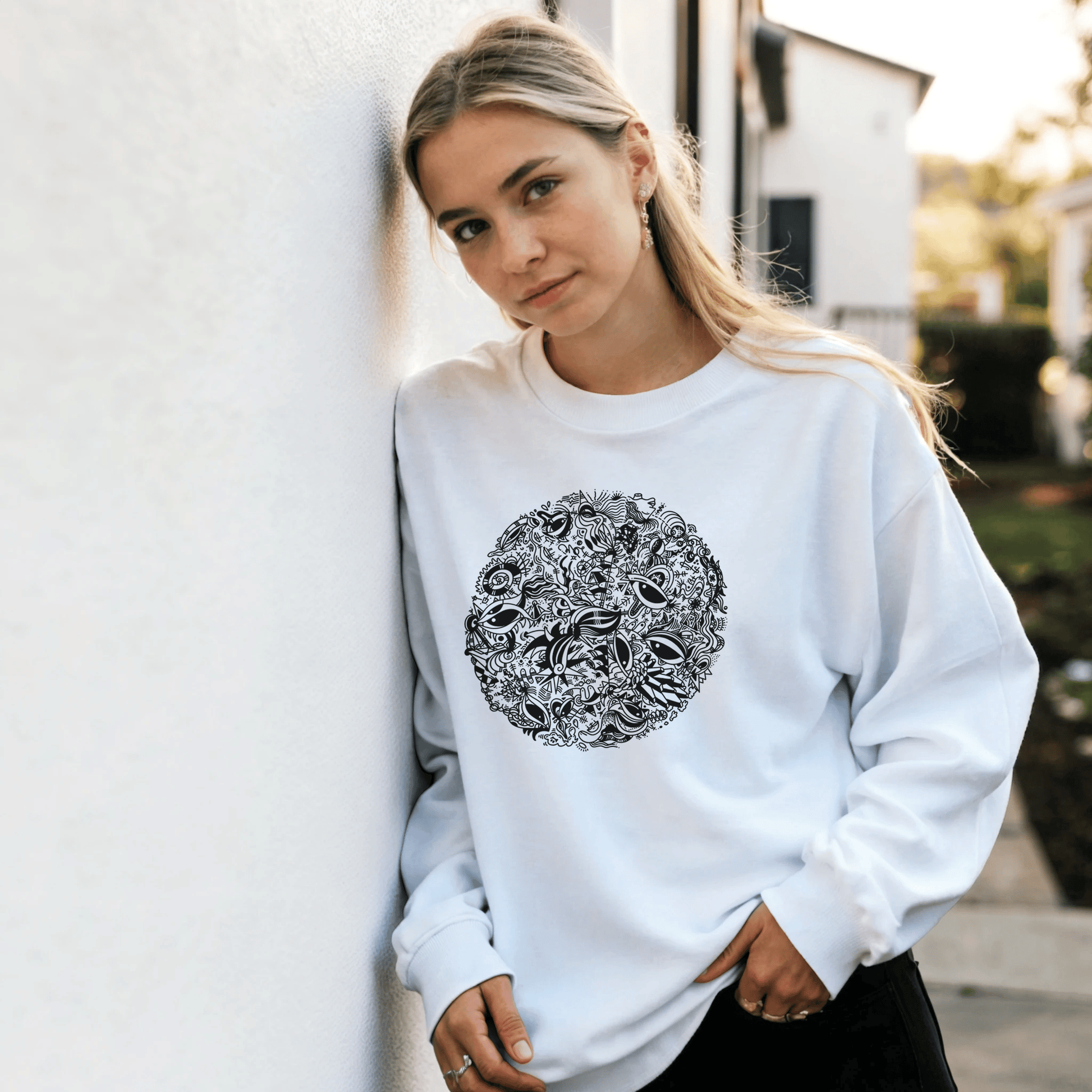 The Endless Doodle - Classic Unisex Crewneck Sweatshirt Print Material