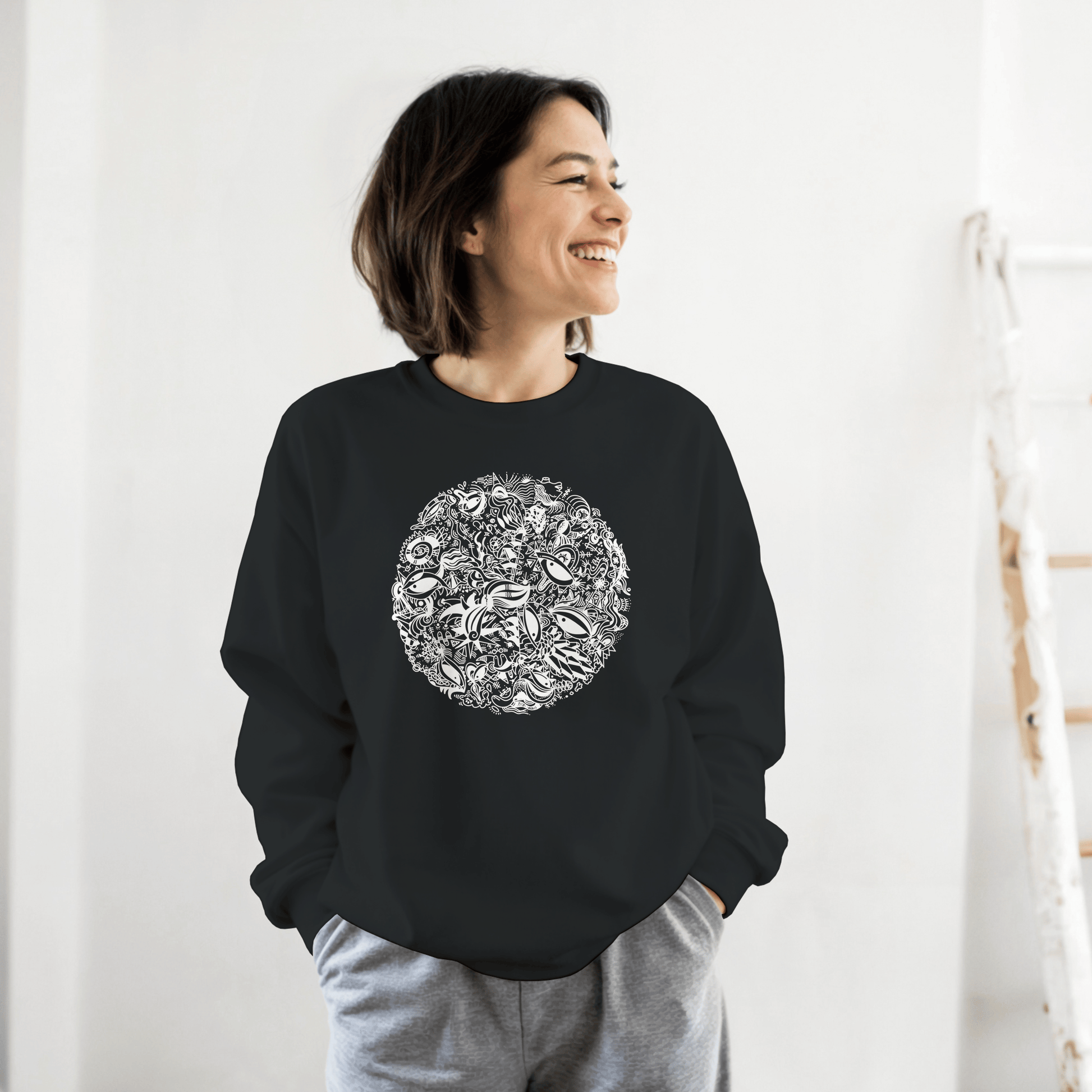 The Endless Doodle - Classic Unisex Crewneck Sweatshirt Print Material