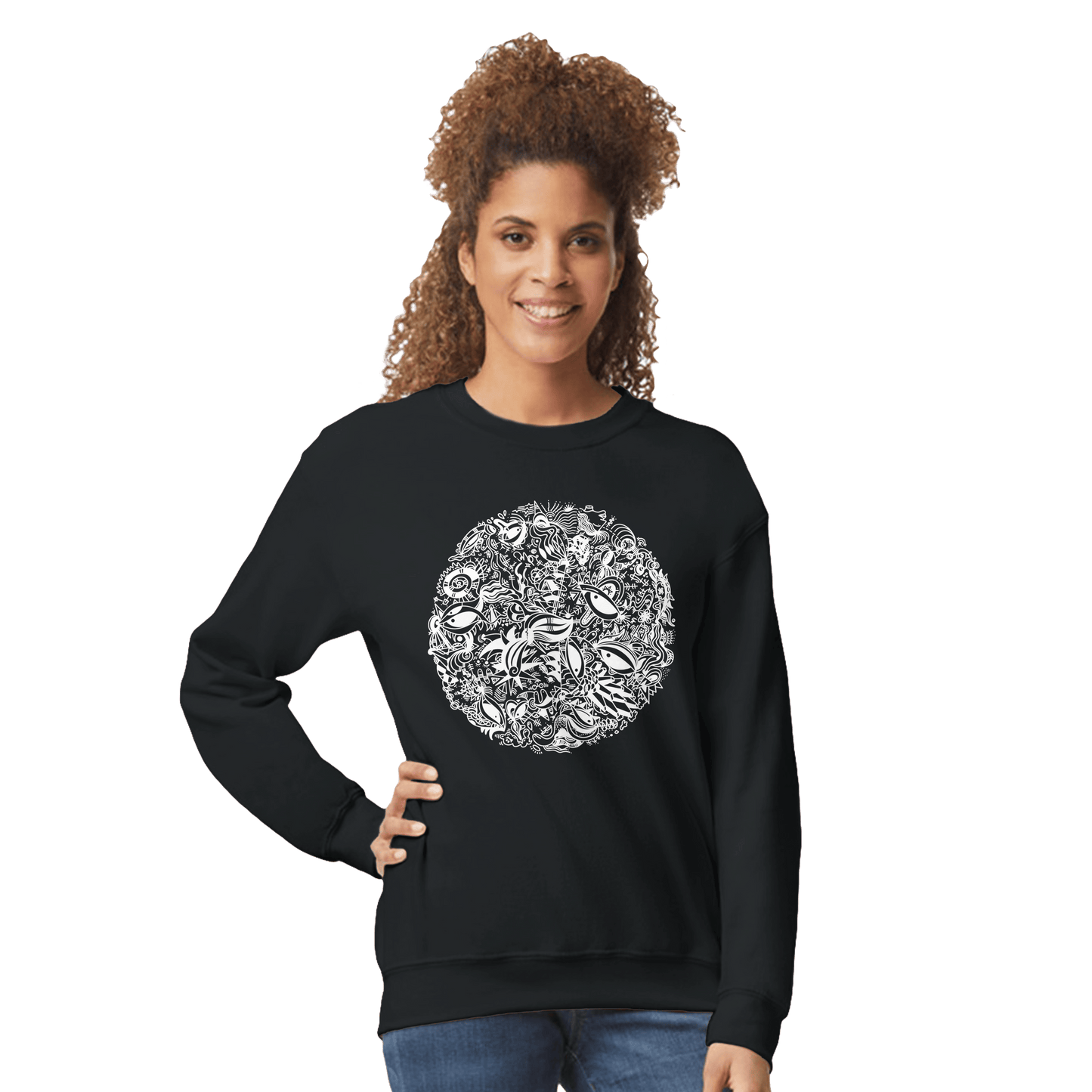 The Endless Doodle - Classic Unisex Crewneck Sweatshirt Print Material