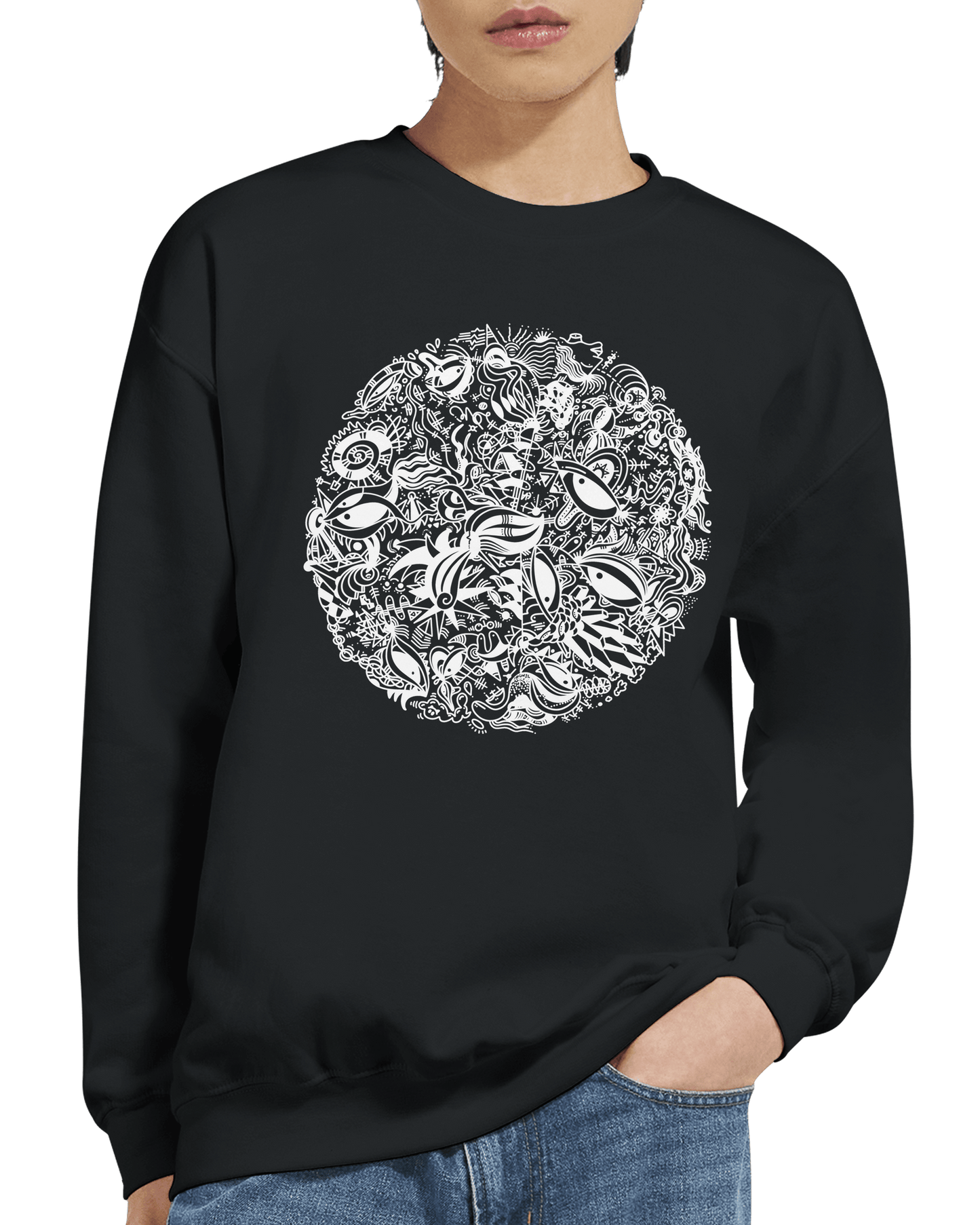 The Endless Doodle - Classic Unisex Crewneck Sweatshirt Print Material