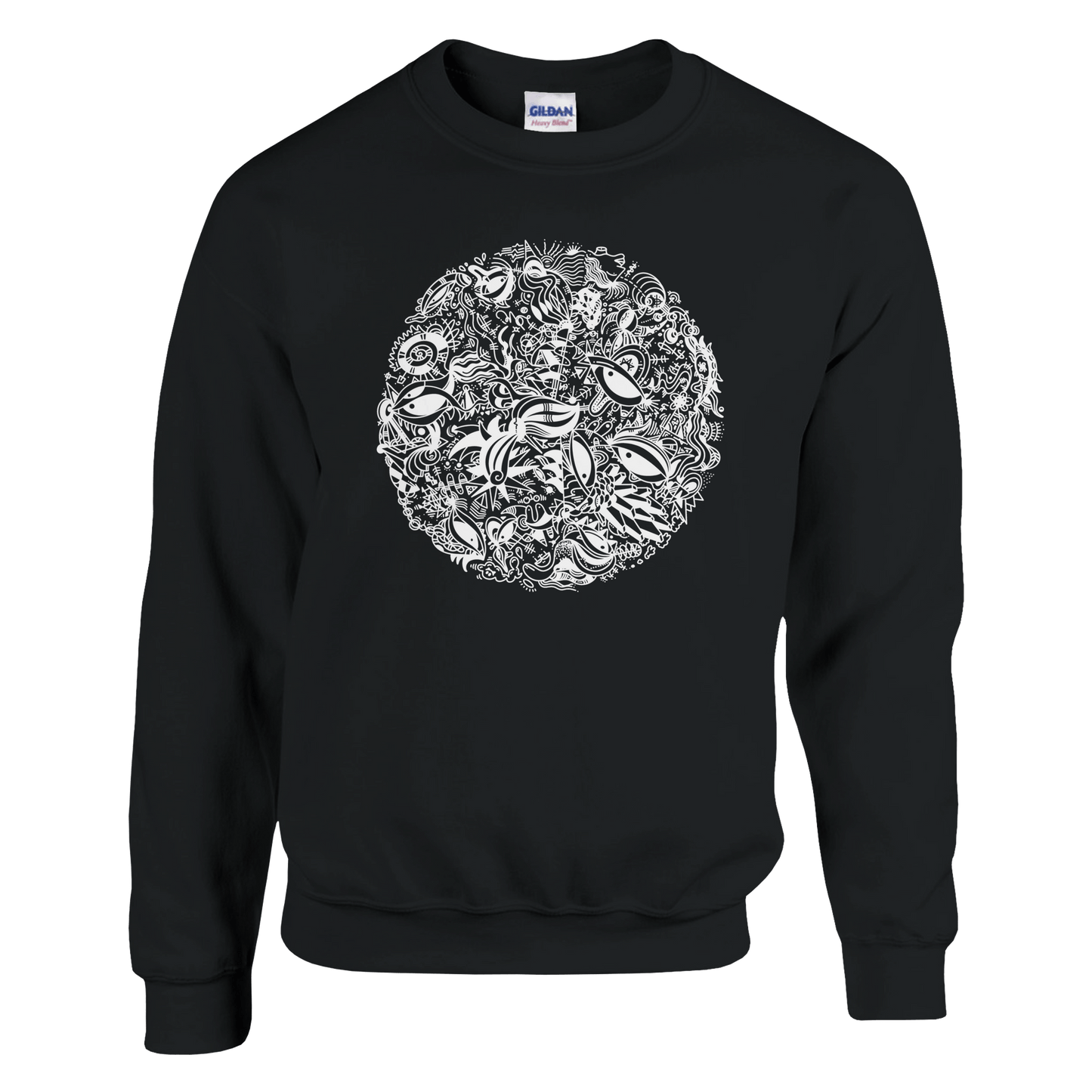 The Endless Doodle - Classic Unisex Crewneck Sweatshirt Print Material Black / S