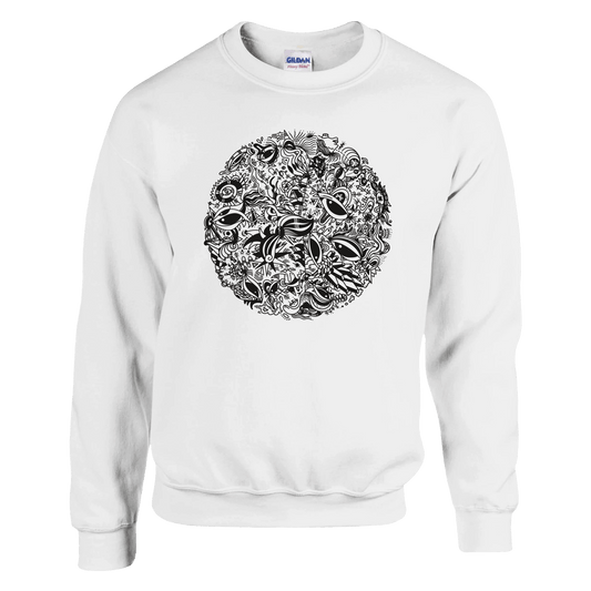The Endless Doodle - Classic Unisex Crewneck Sweatshirt Print Material White / S
