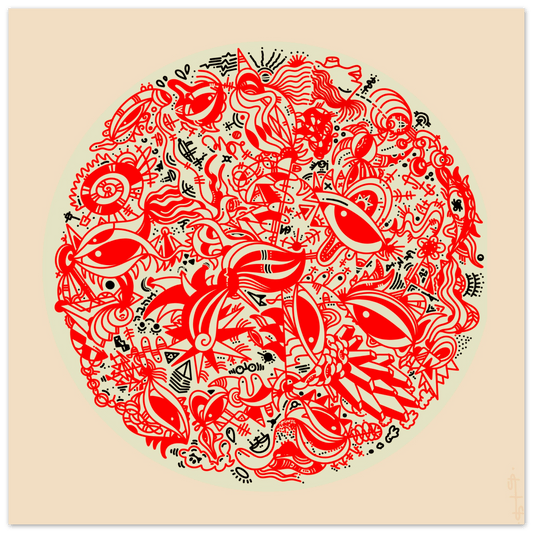 The Endless V.1 (Colored Edition) - Wall Art Print Art Prints 70x70 cm / 28x28″ / Fine Art Poster