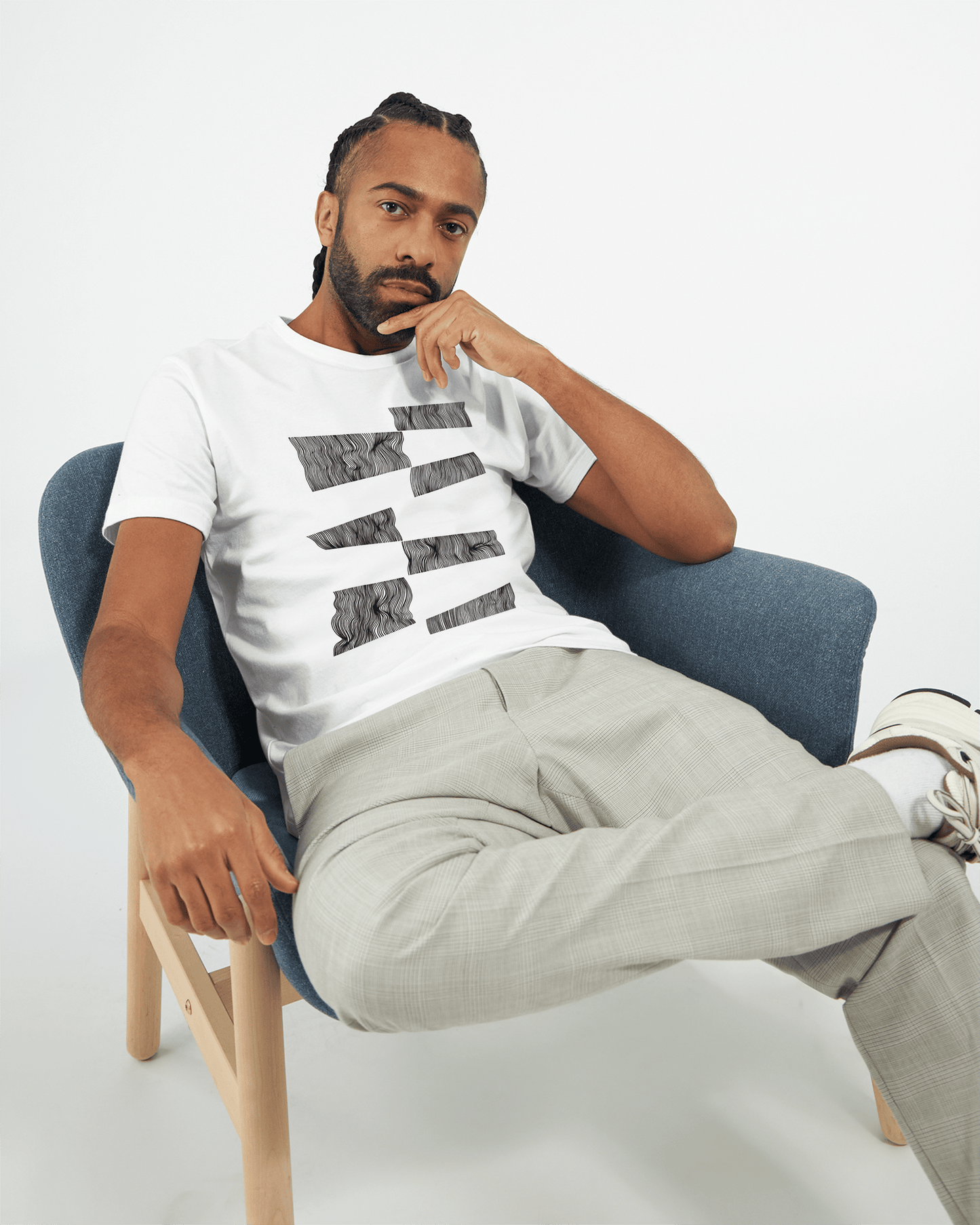 The Line Breaker - Men's Fitted T-Shirt apparel