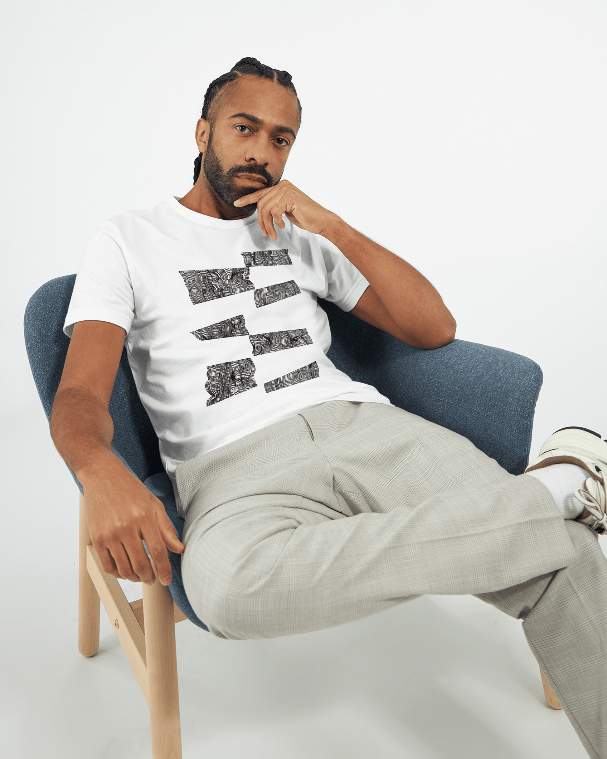 The Line Breaker - Men's Fitted T-Shirt apparel