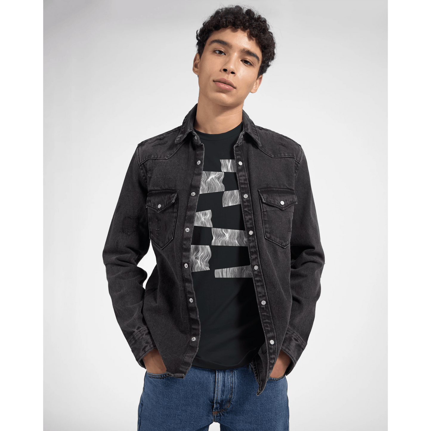 The Line Breaker - Men's Fitted T-Shirt apparel