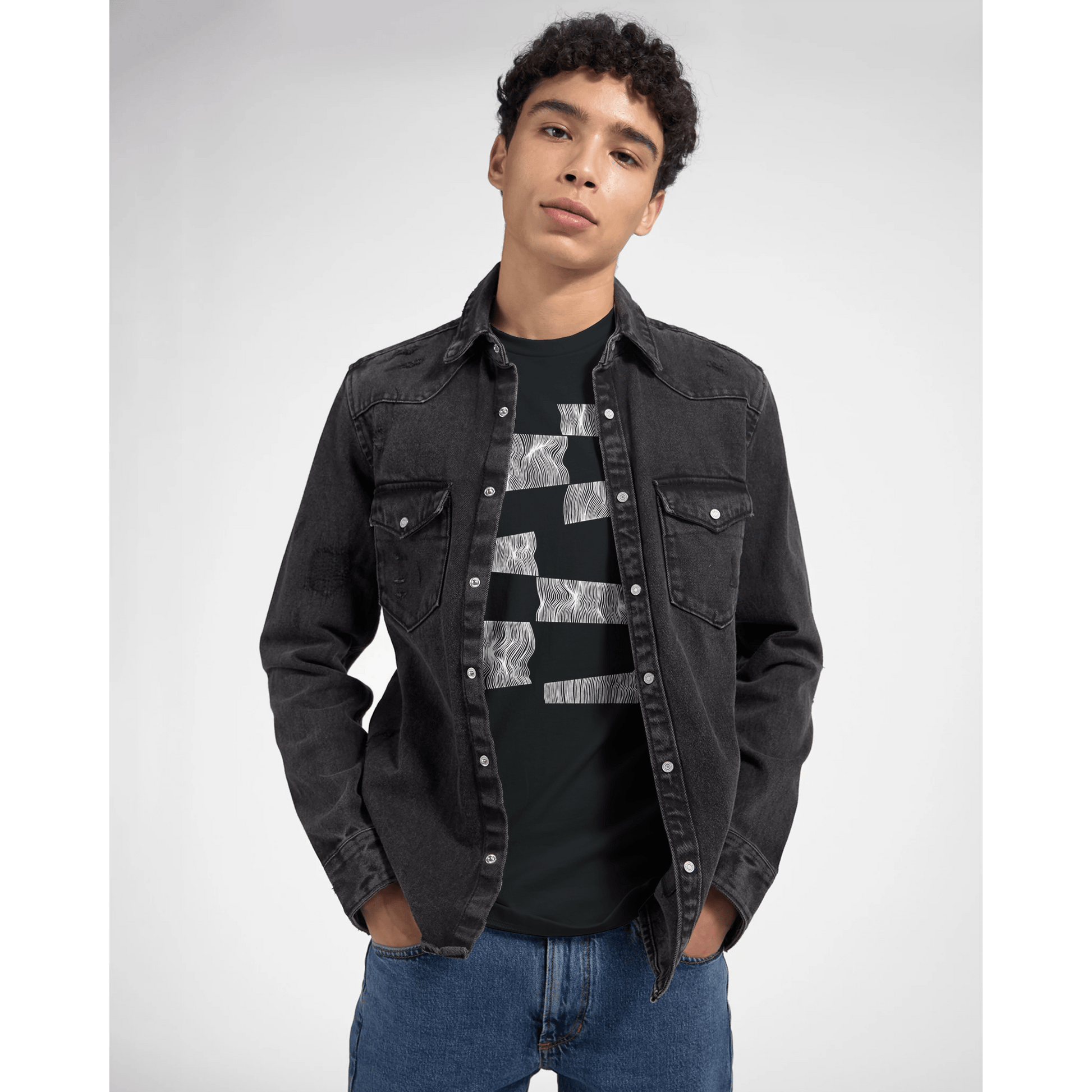 The Line Breaker - Men's Fitted T-Shirt apparel