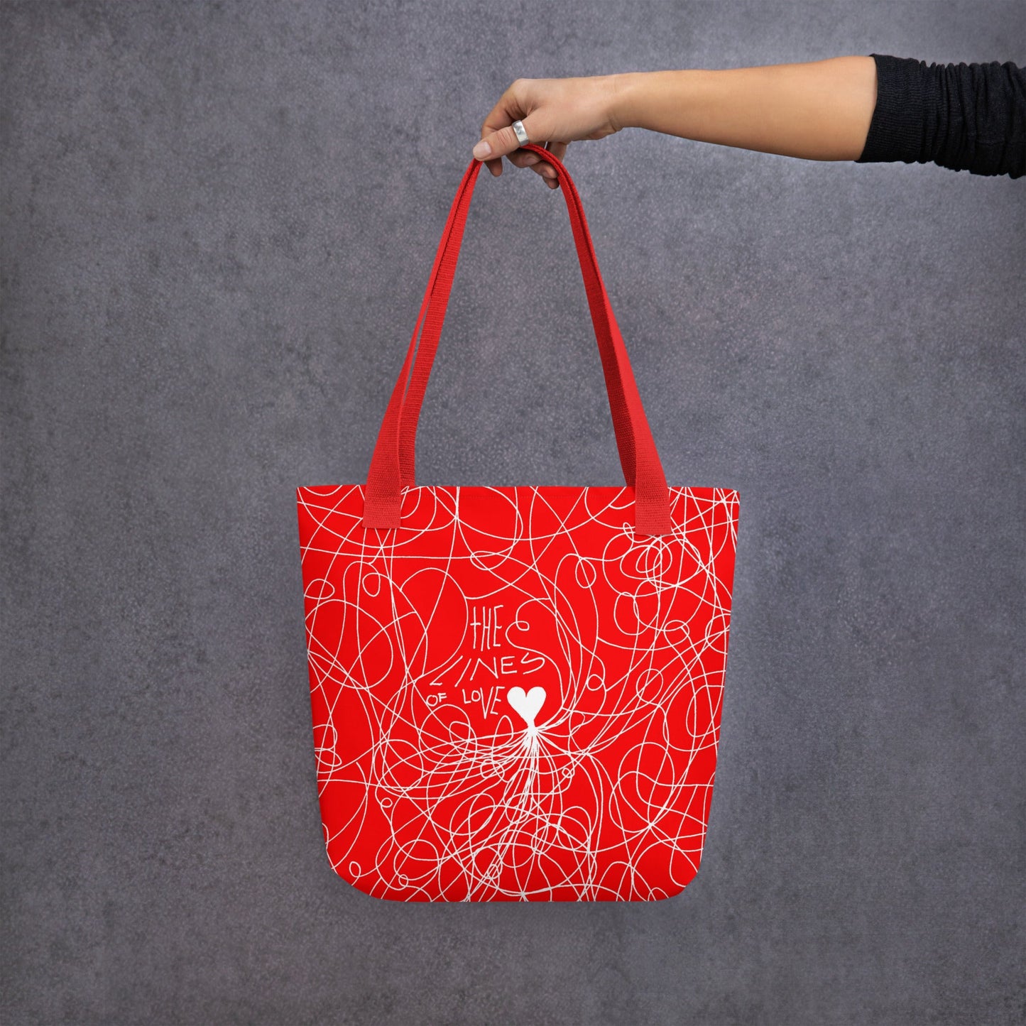 The Lines of Love - All-Over Print Tote Bag Tote Bag