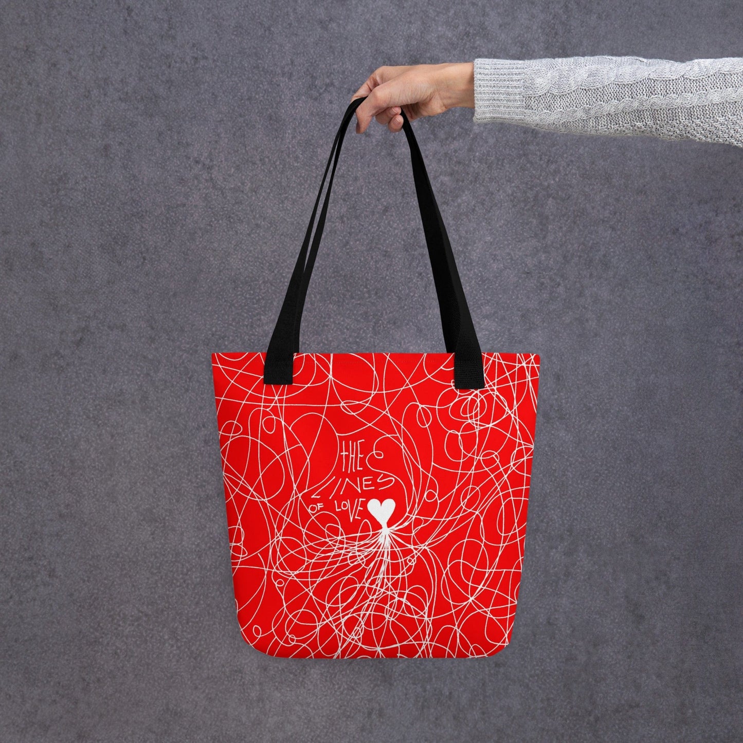 The Lines of Love - All-Over Print Tote Bag Tote Bag