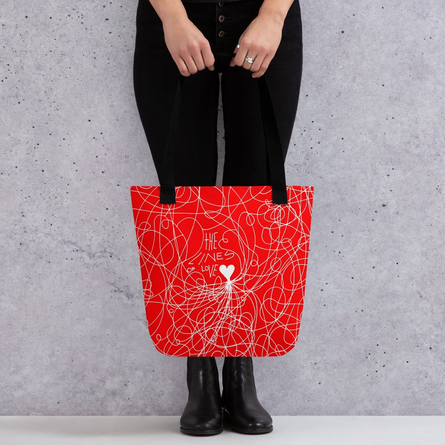 The Lines of Love - All-Over Print Tote Bag Tote Bag