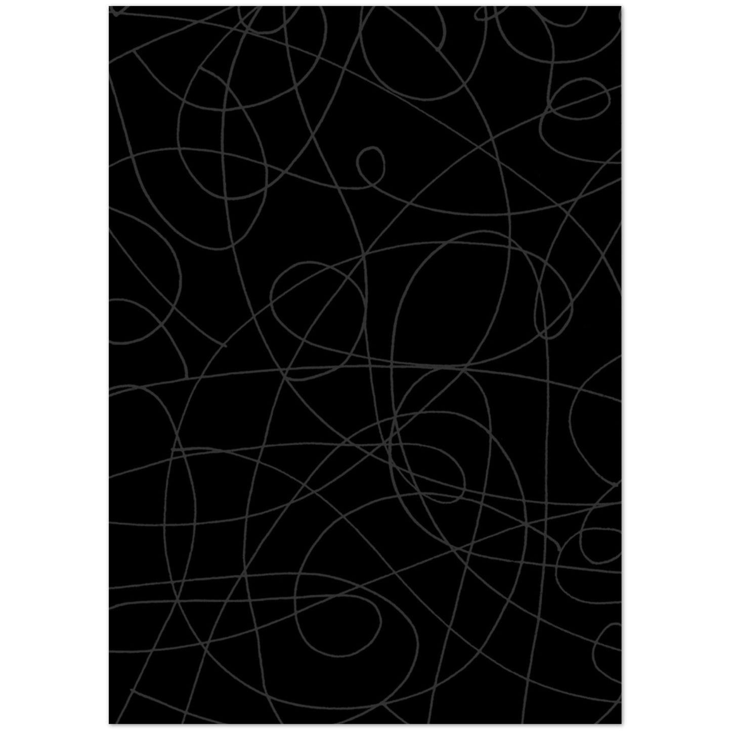 The Lines of Love (Black) - Pack of 10 Greeting Cards with Envelopes Print Material