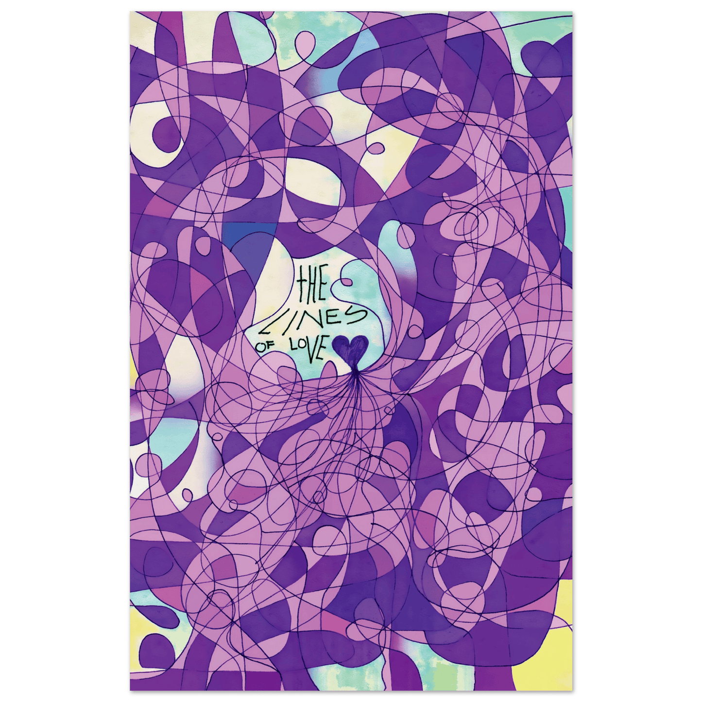 The Lines of Love (Color Edition) - Wall art print Art Prints 28x43  cm / XL (11x17″) / Premium Matte Paper Poster