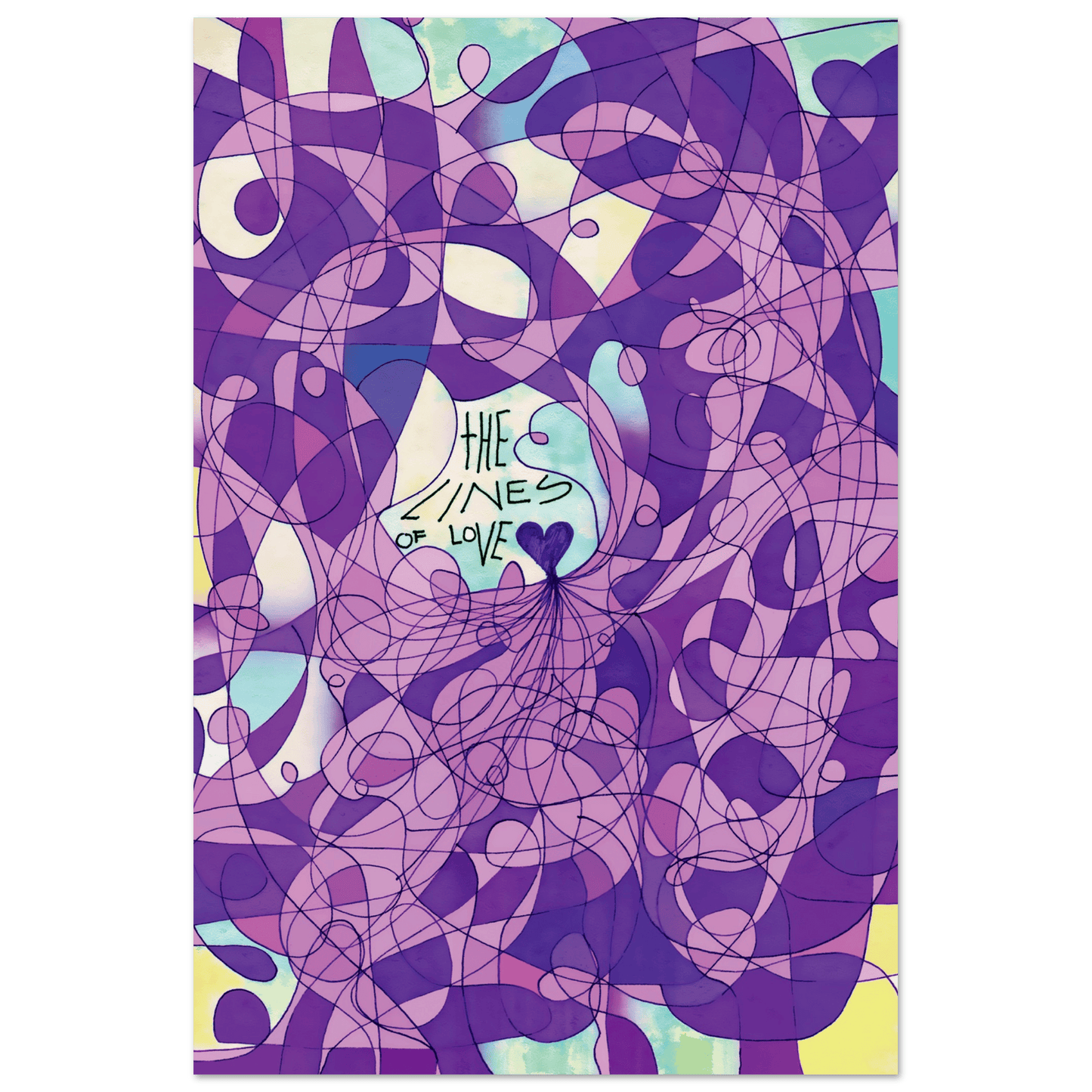 The Lines of Love (Color Edition) - Wall art print Art Prints 30x45 cm / 12x18″ / Premium Semi-Glossy Paper Poster