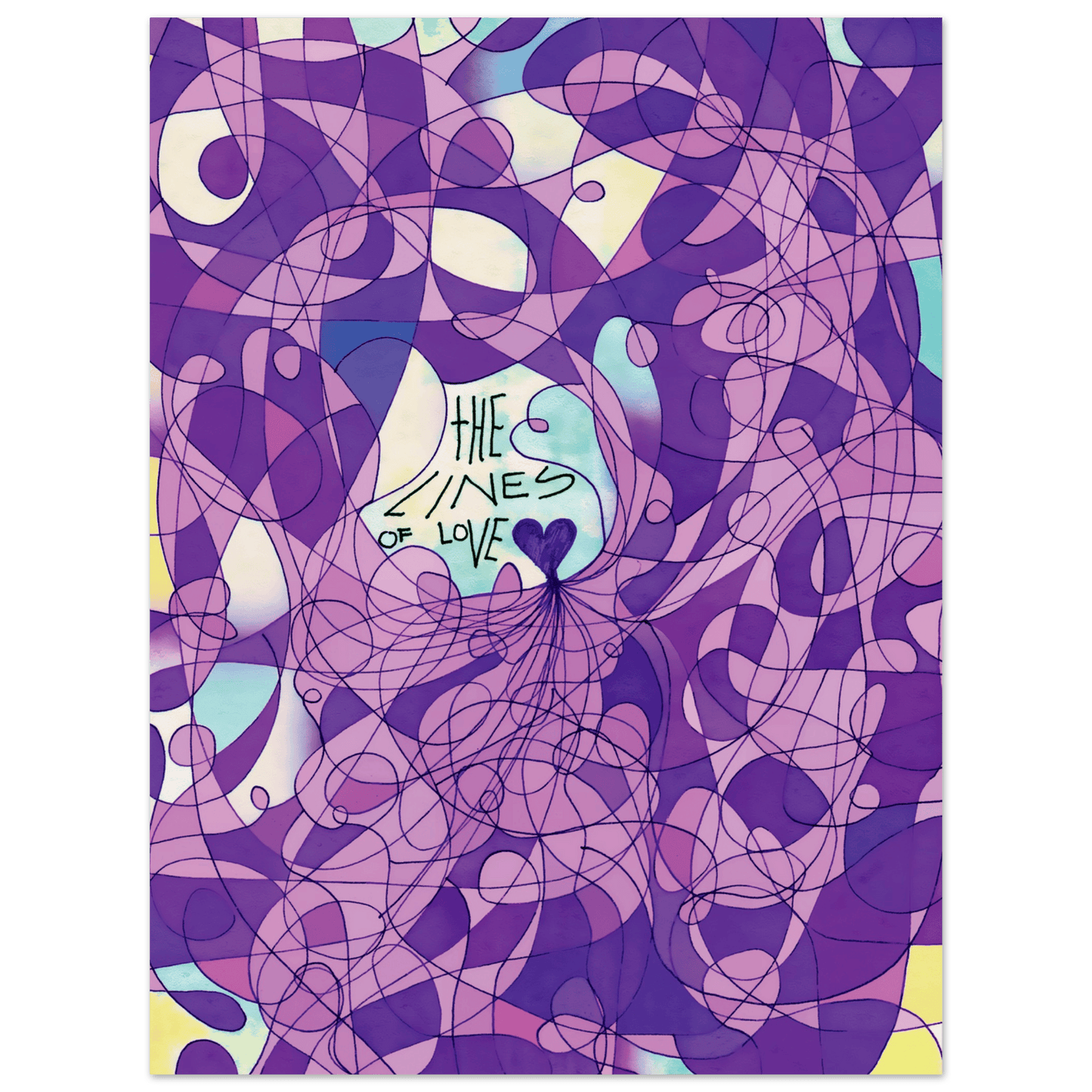 The Lines of Love (Color Edition) - Wall art print Art Prints 45x60 cm / 18x24″ / Premium Matte Paper Poster