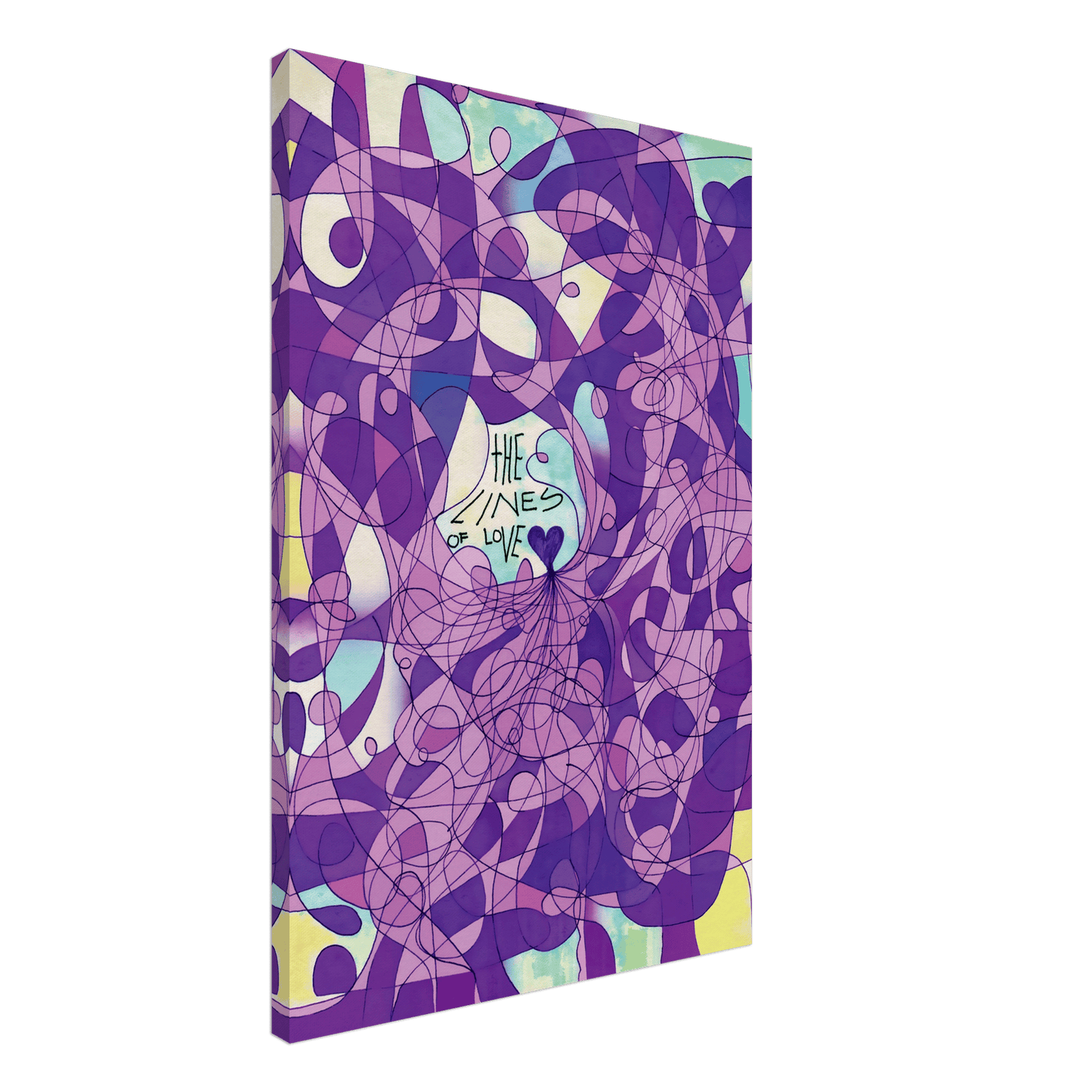 The Lines of Love (Color Edition) - Wall art print Art Prints 60x90 cm / 24x36″ / Canvas