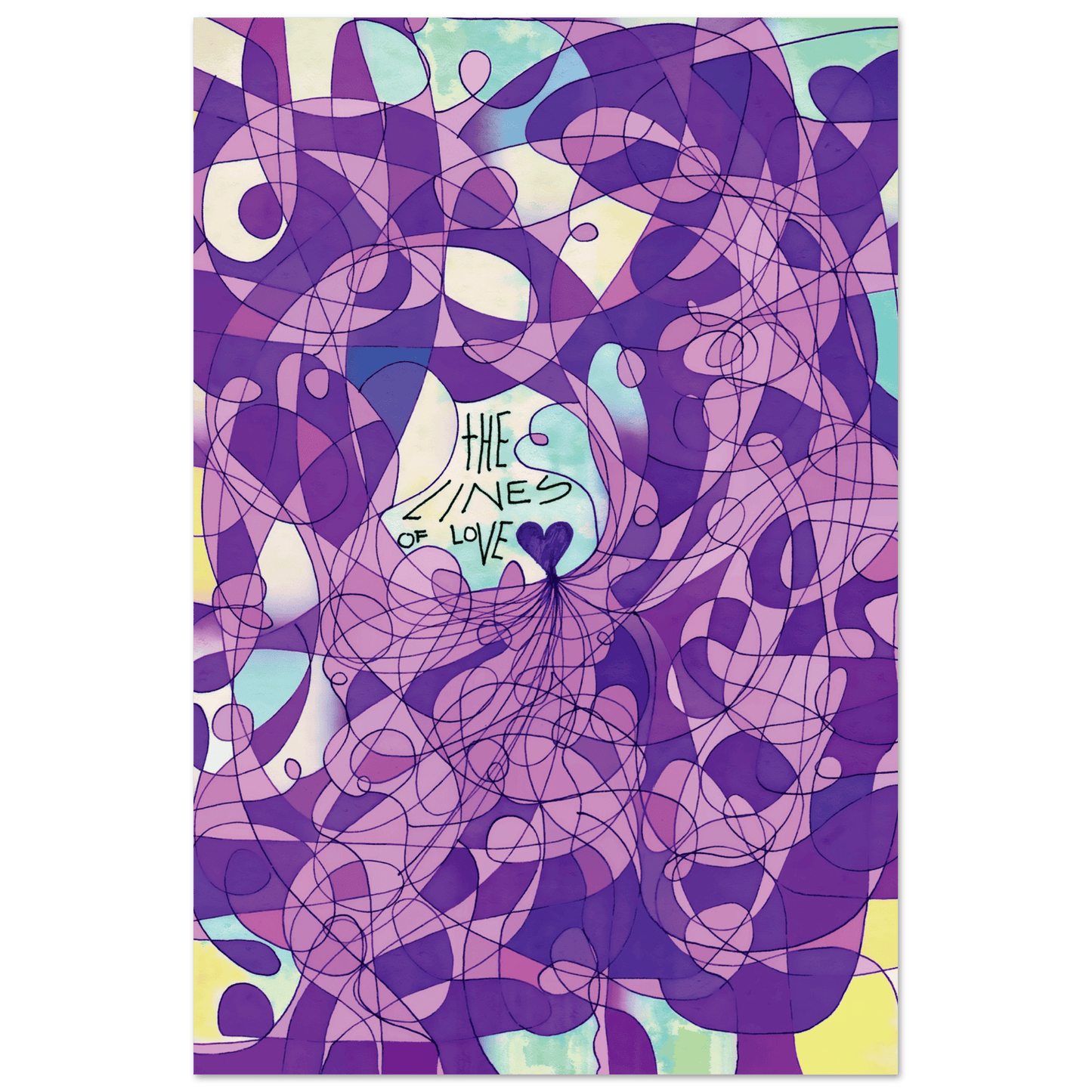 The Lines of Love (Color Edition) - Wall art print Art Prints 60x90 cm / 24x36″ / Premium Matte Paper Poster