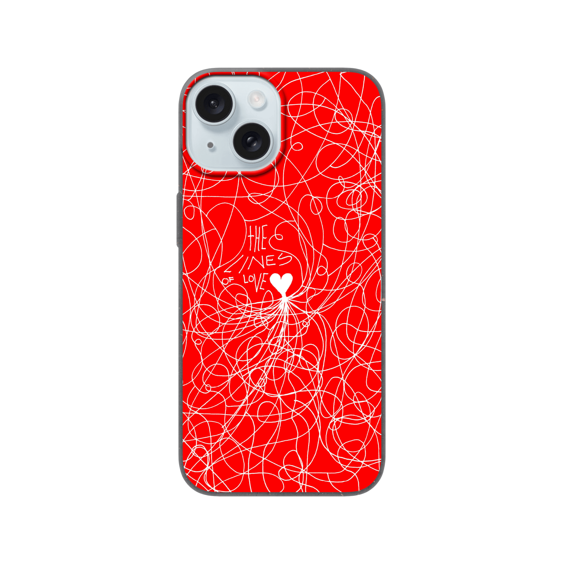 The Lines of Love (Red Edition) - Bio Phone case Phone case