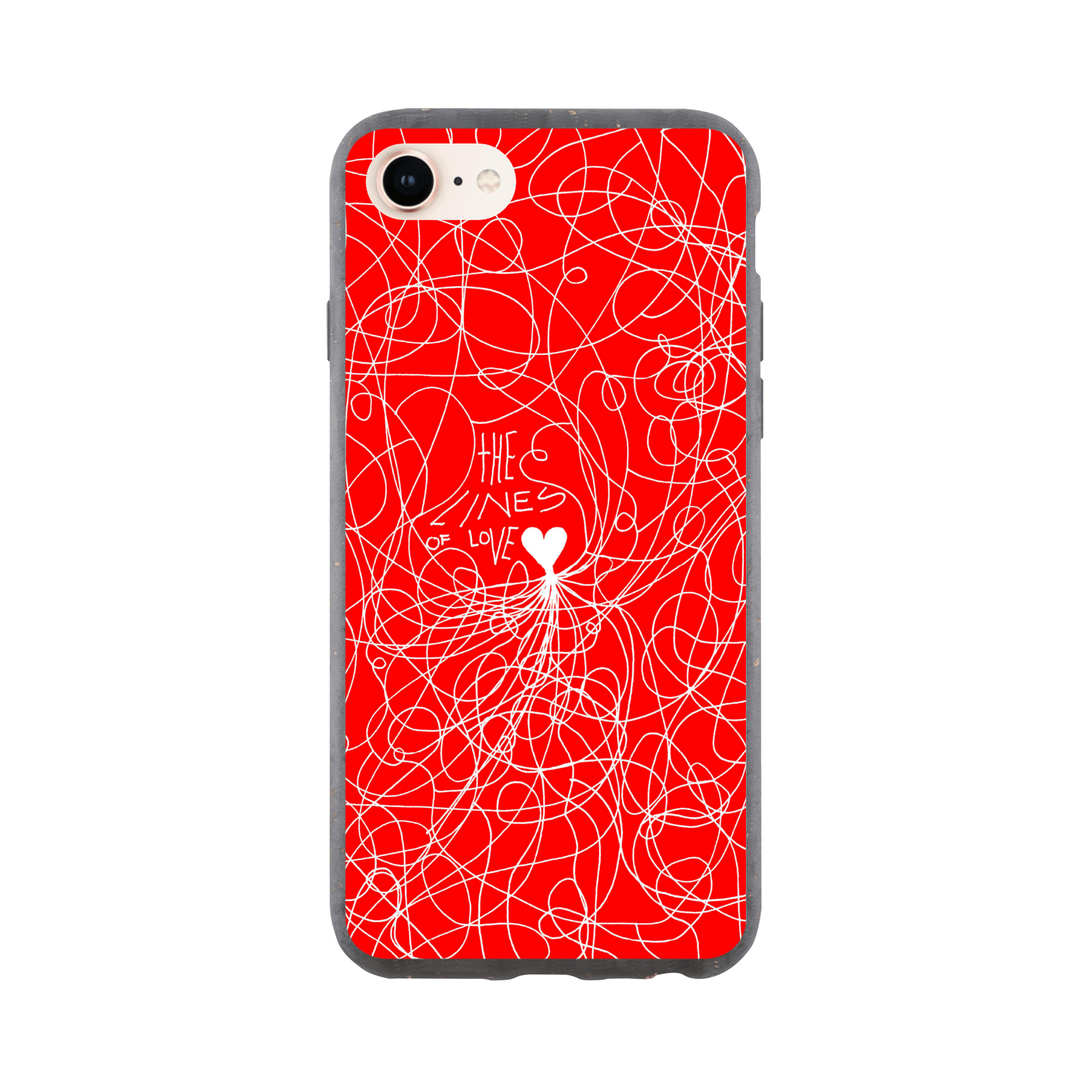 The Lines of Love (Red Edition) - Bio Phone case Phone case