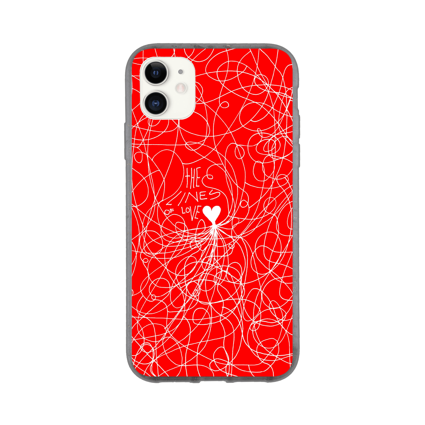 The Lines of Love (Red Edition) - Bio Phone case Phone case iPhone 11