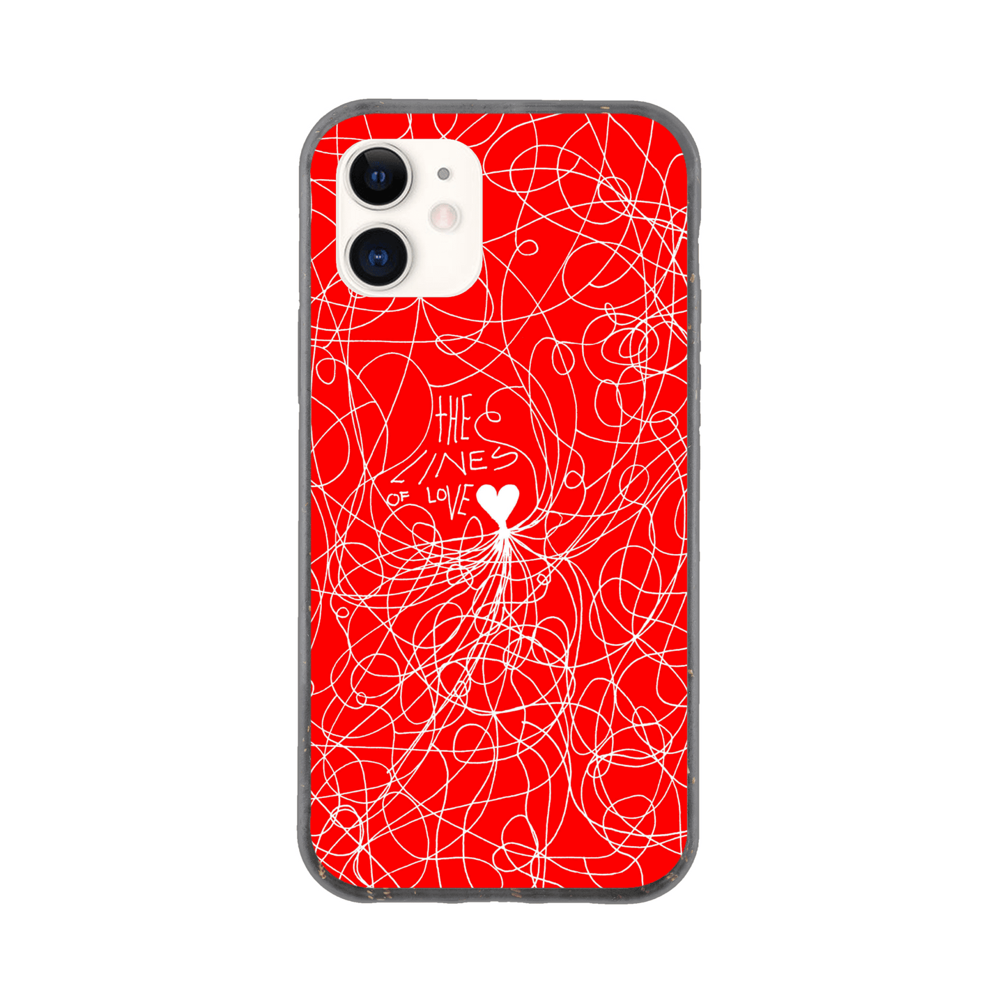 The Lines of Love (Red Edition) - Bio Phone case Phone case iPhone 12