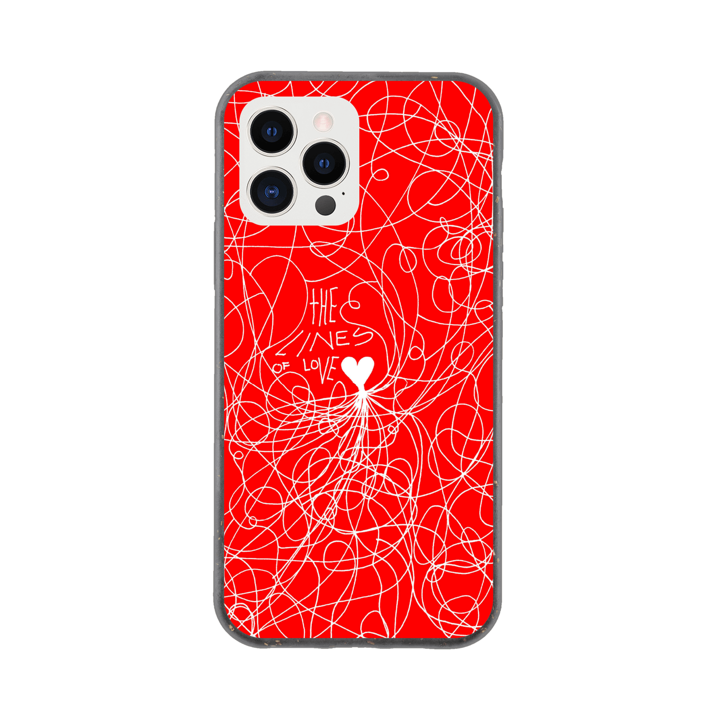 The Lines of Love (Red Edition) - Bio Phone case Phone case iPhone 12 Pro