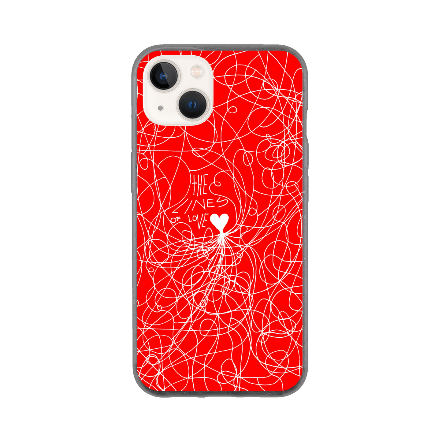 The Lines of Love (Red Edition) - Bio Phone case Phone case iPhone 13