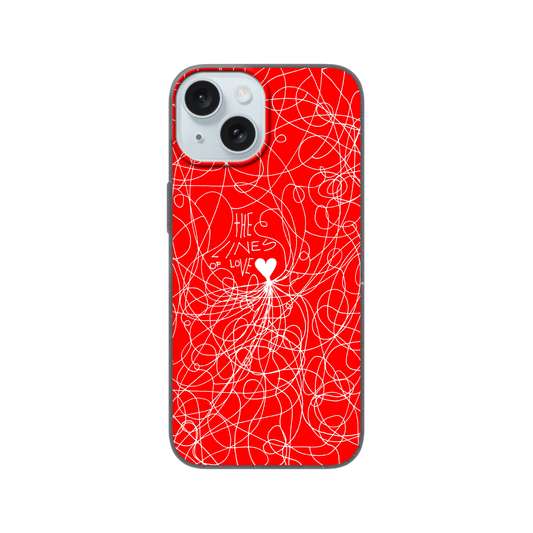 The Lines of Love (Red Edition) - Bio Phone case Phone case iPhone 15