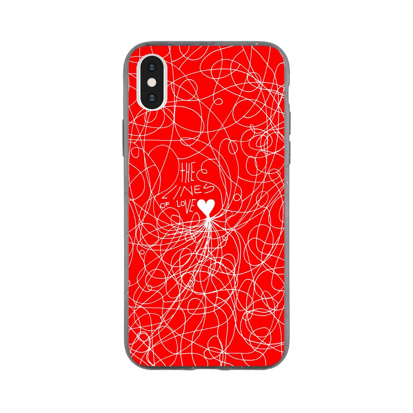 The Lines of Love (Red Edition) - Bio Phone case Phone case iPhone X