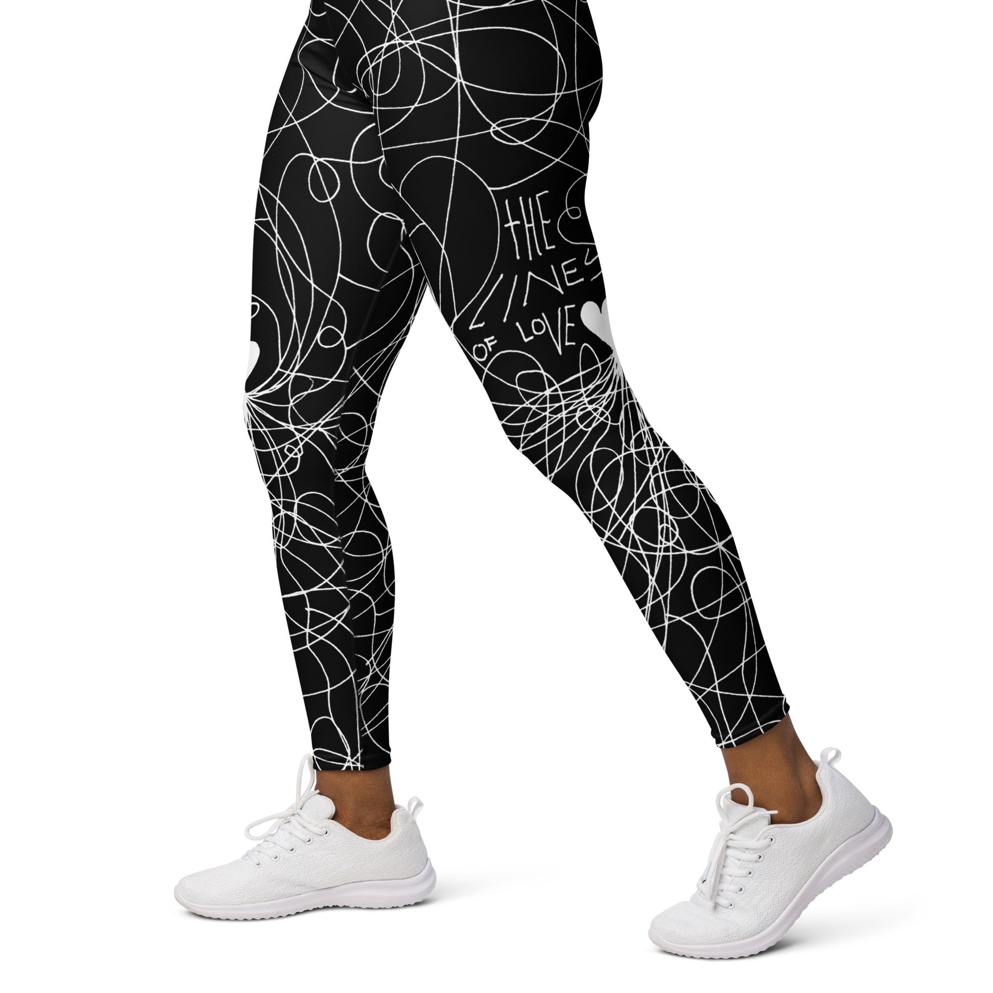 The Lines of Love - Yoga Leggings Yoga Leggings