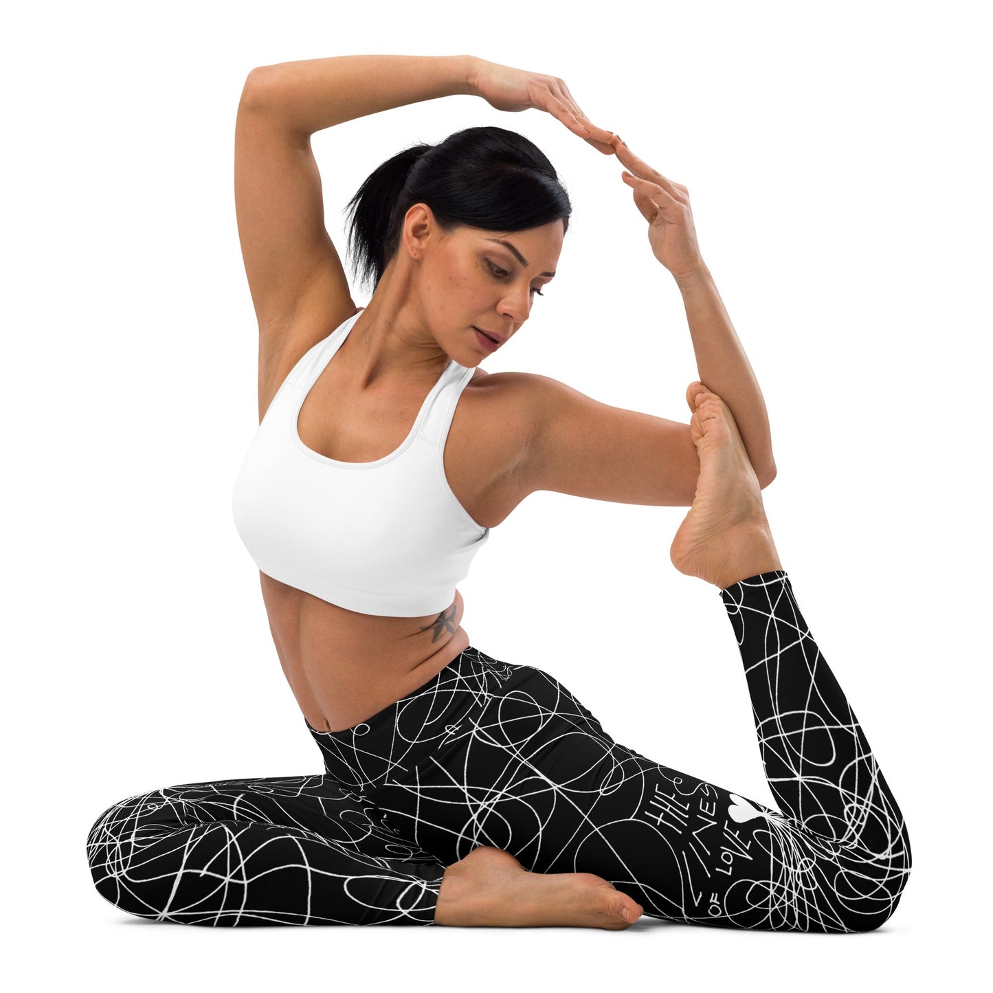 The Lines of Love - Yoga Leggings Yoga Leggings