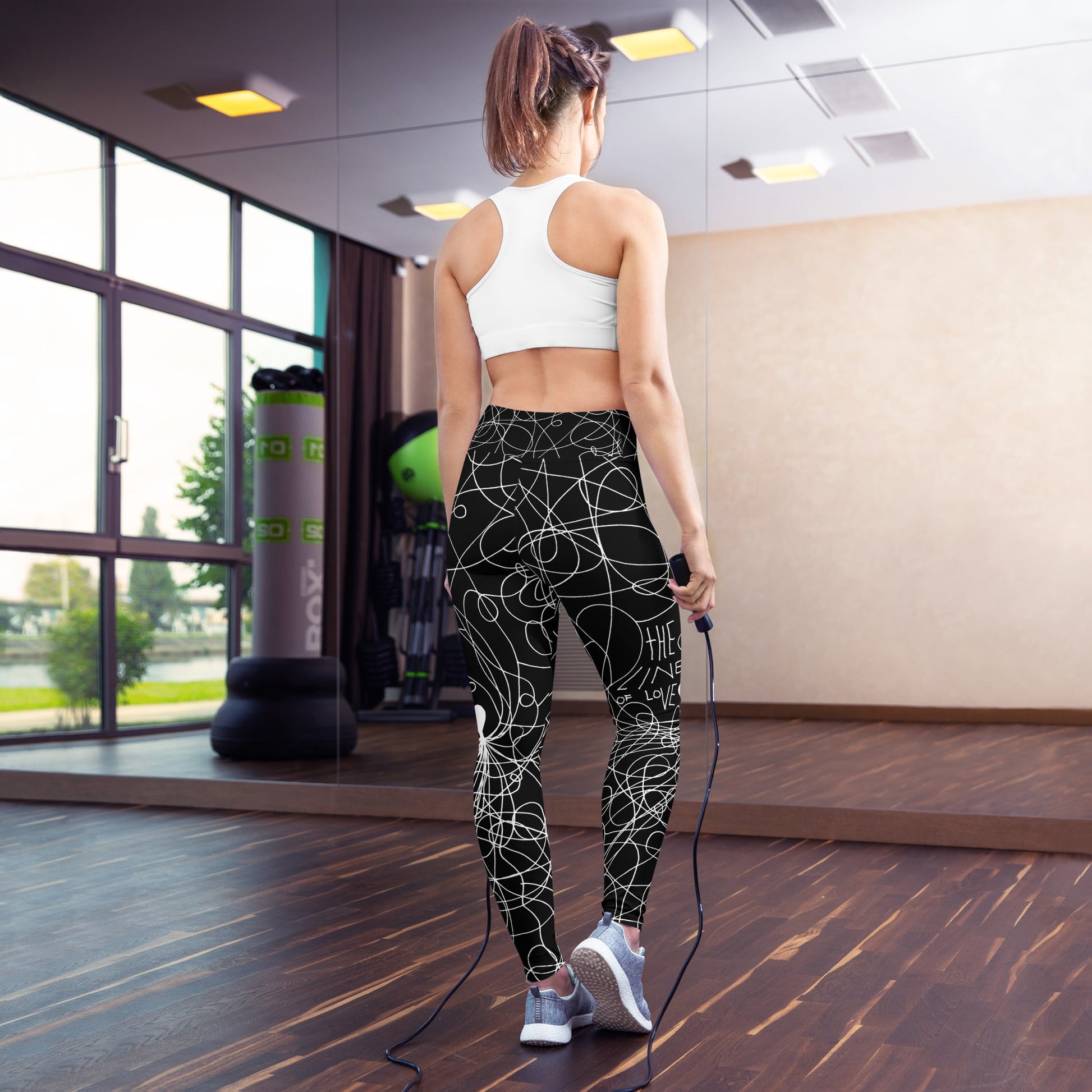 The Lines of Love - Yoga Leggings Yoga Leggings