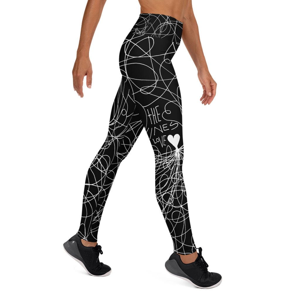 The Lines of Love - Yoga Leggings Yoga Leggings