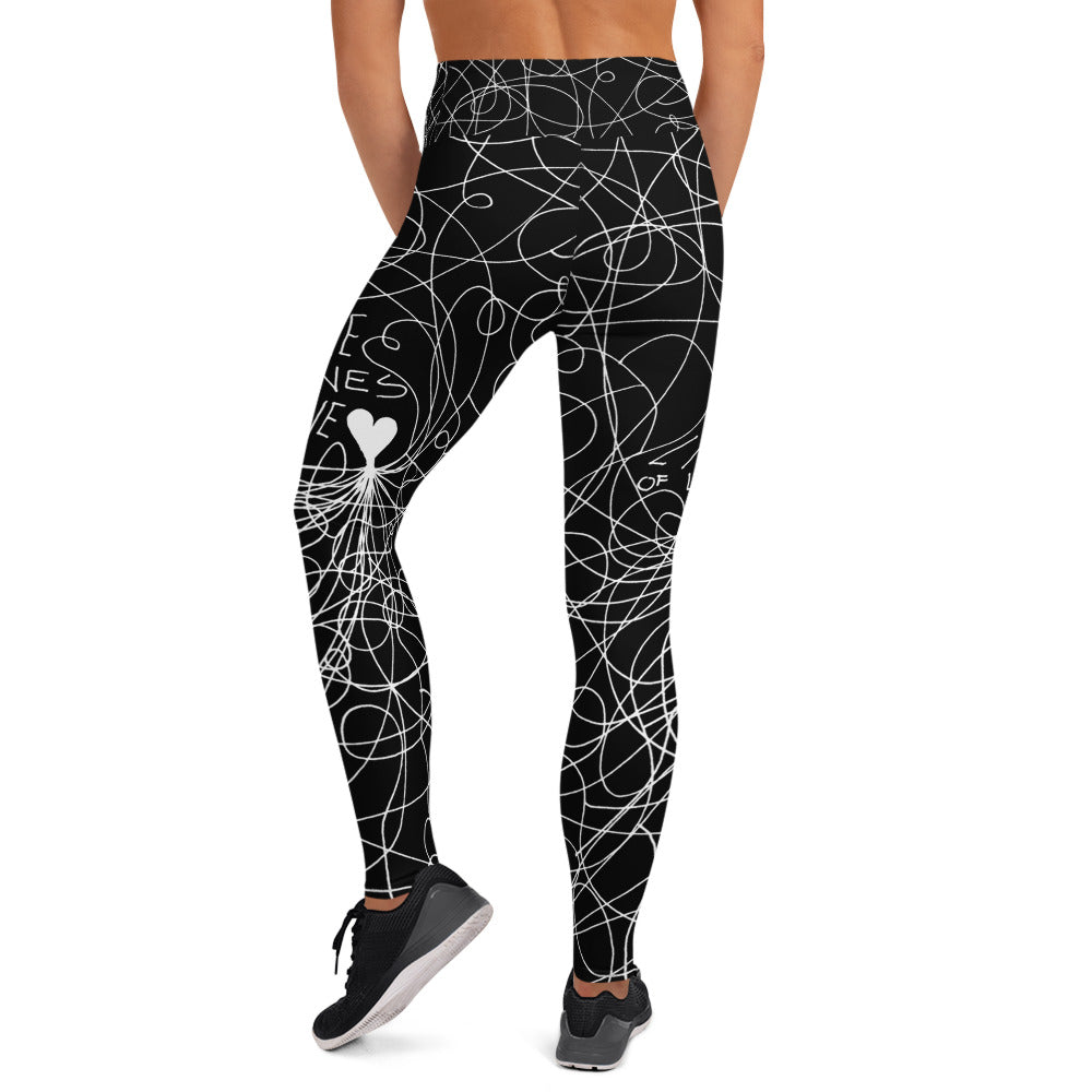 The Lines of Love - Yoga Leggings Yoga Leggings