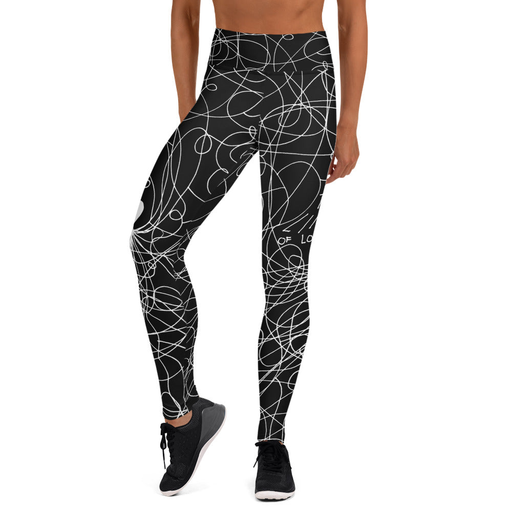 The Lines of Love - Yoga Leggings Yoga Leggings XS