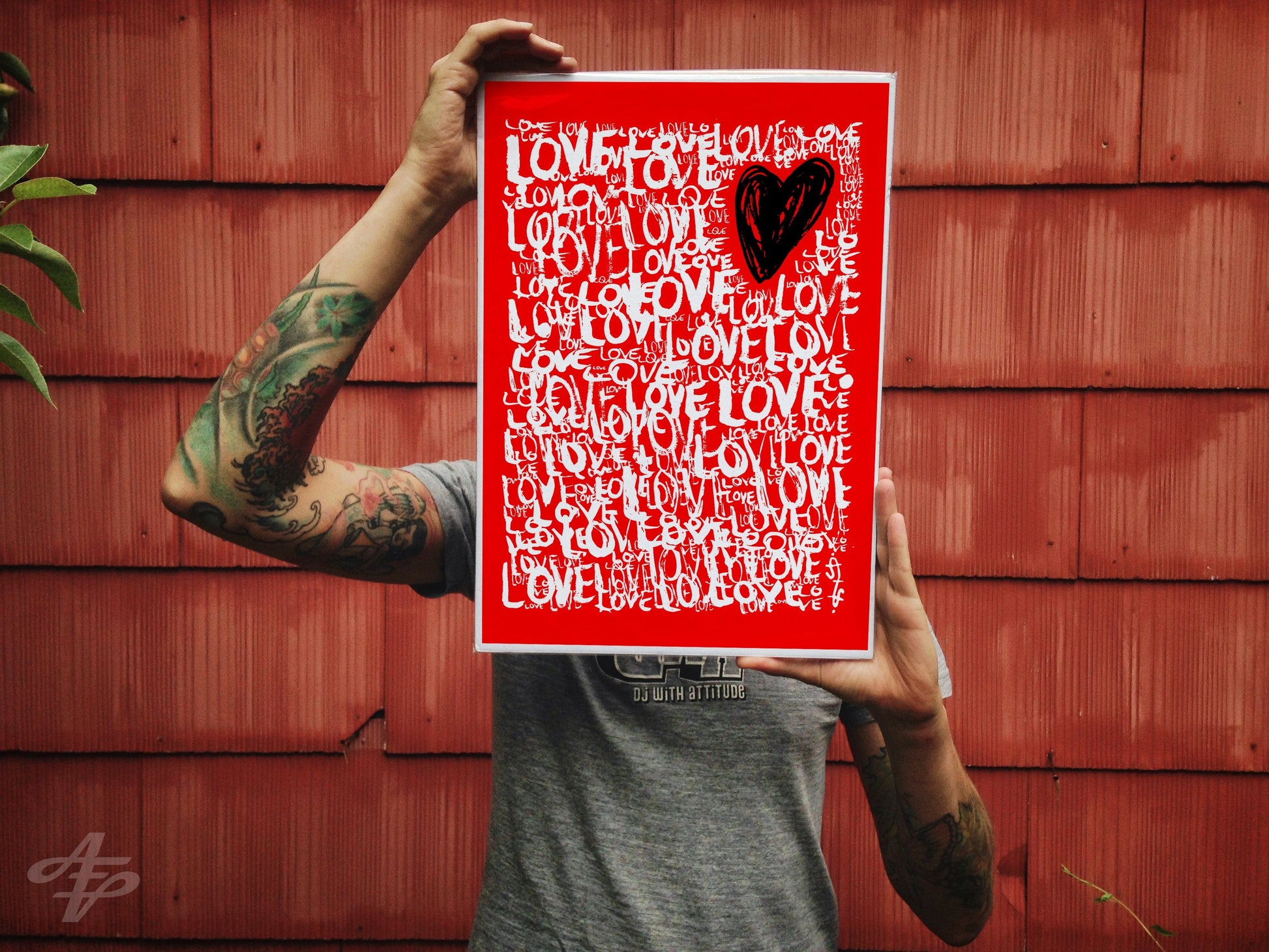 The Love - Abstract Typography Print (Red Edition) Art Prints