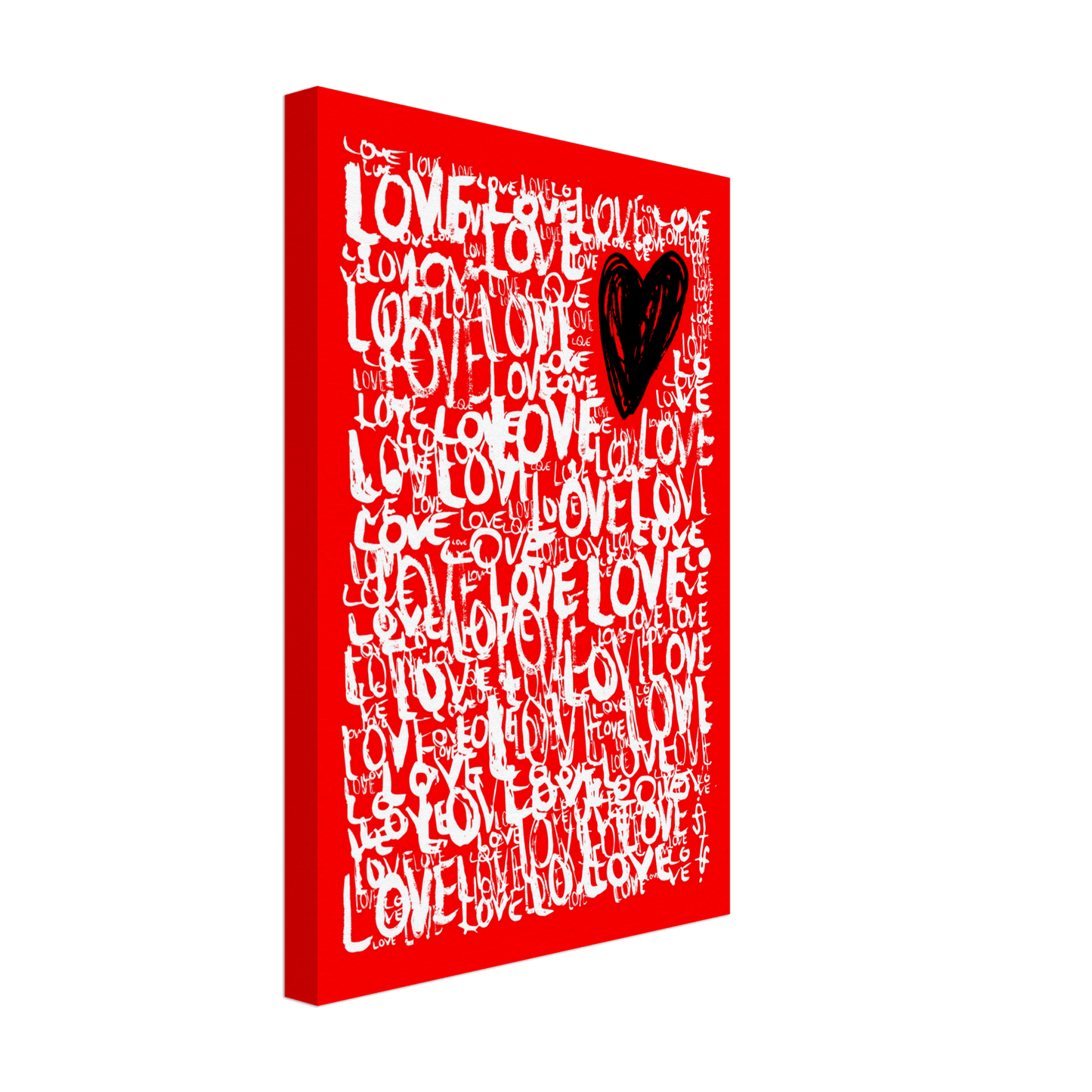 The Love - Abstract Typography Print (Red Edition) Art Prints