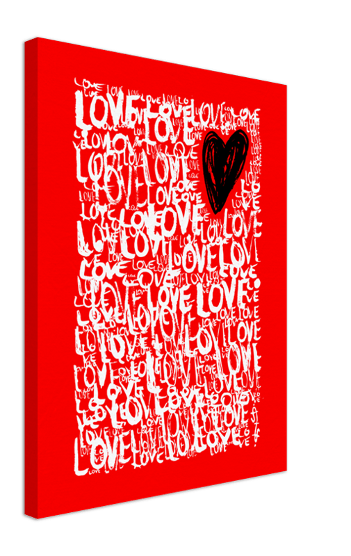 The Love - Abstract Typography Print (Red Edition) Art Prints