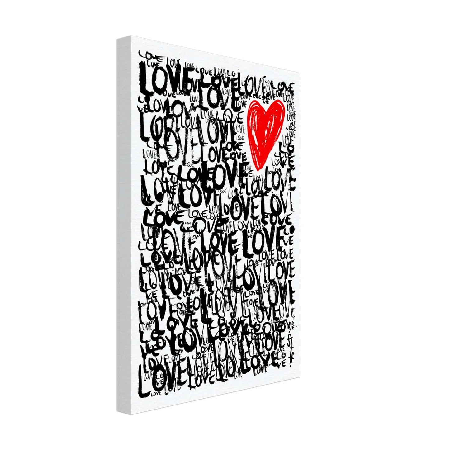 The Love - Abstract Typography Print (White Edition) Art Prints 30x45 cm / 12x18″ / Canvas