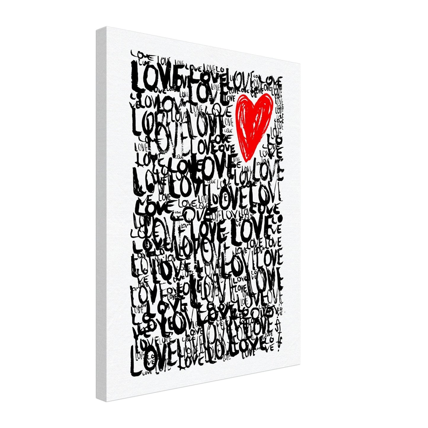 The Love - Abstract Typography Print (White Edition) Art Prints 45x60 cm / 18x24″ / Canvas