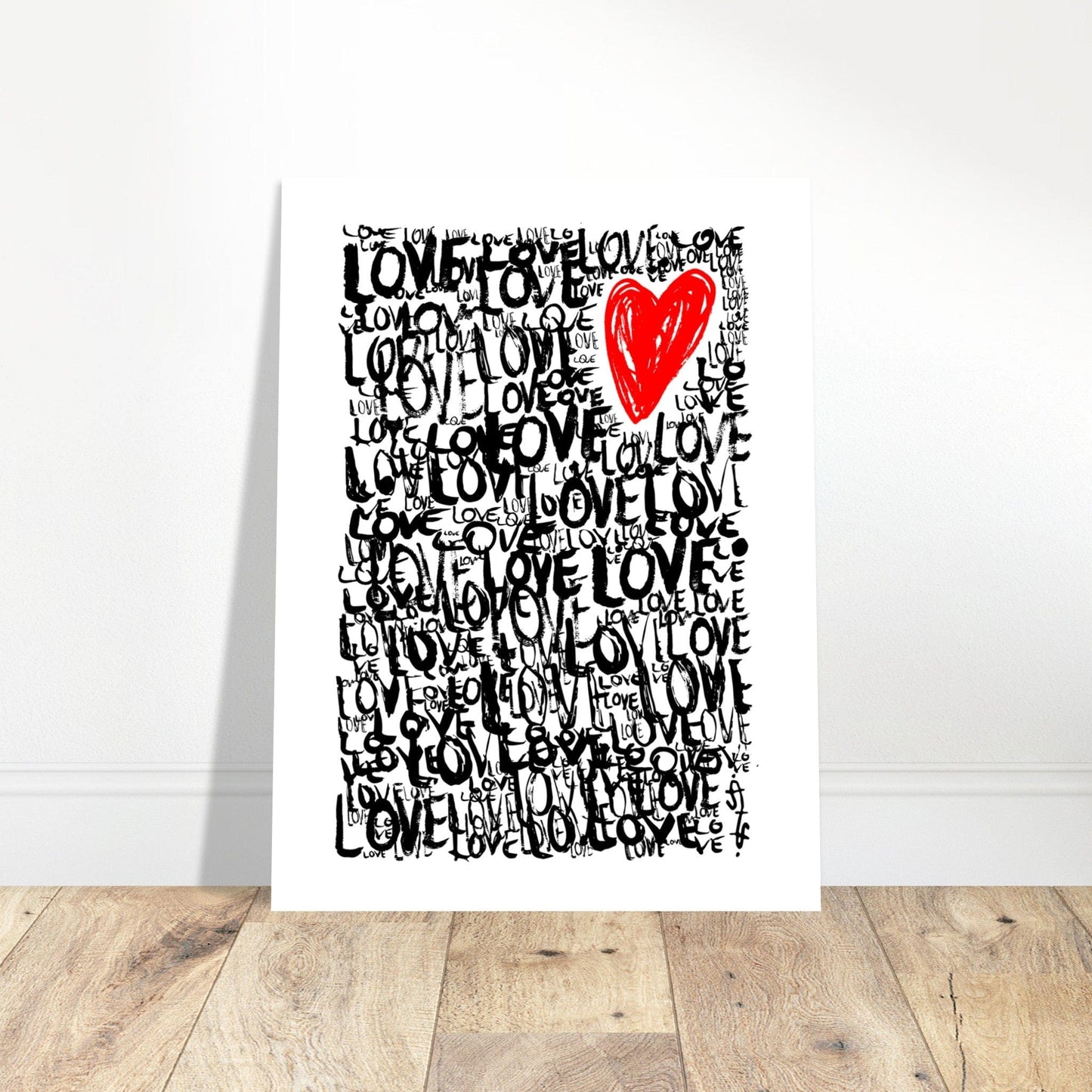 The Love - Abstract Typography Print (White Edition) Art Prints 45x60 cm / 18x24″ / Premium Matte Paper Poster