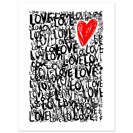 The Love - Abstract Typography Print (White Edition) Art Prints 45x60 cm / 18x24″ / Premium Semi-Glossy Paper Poster