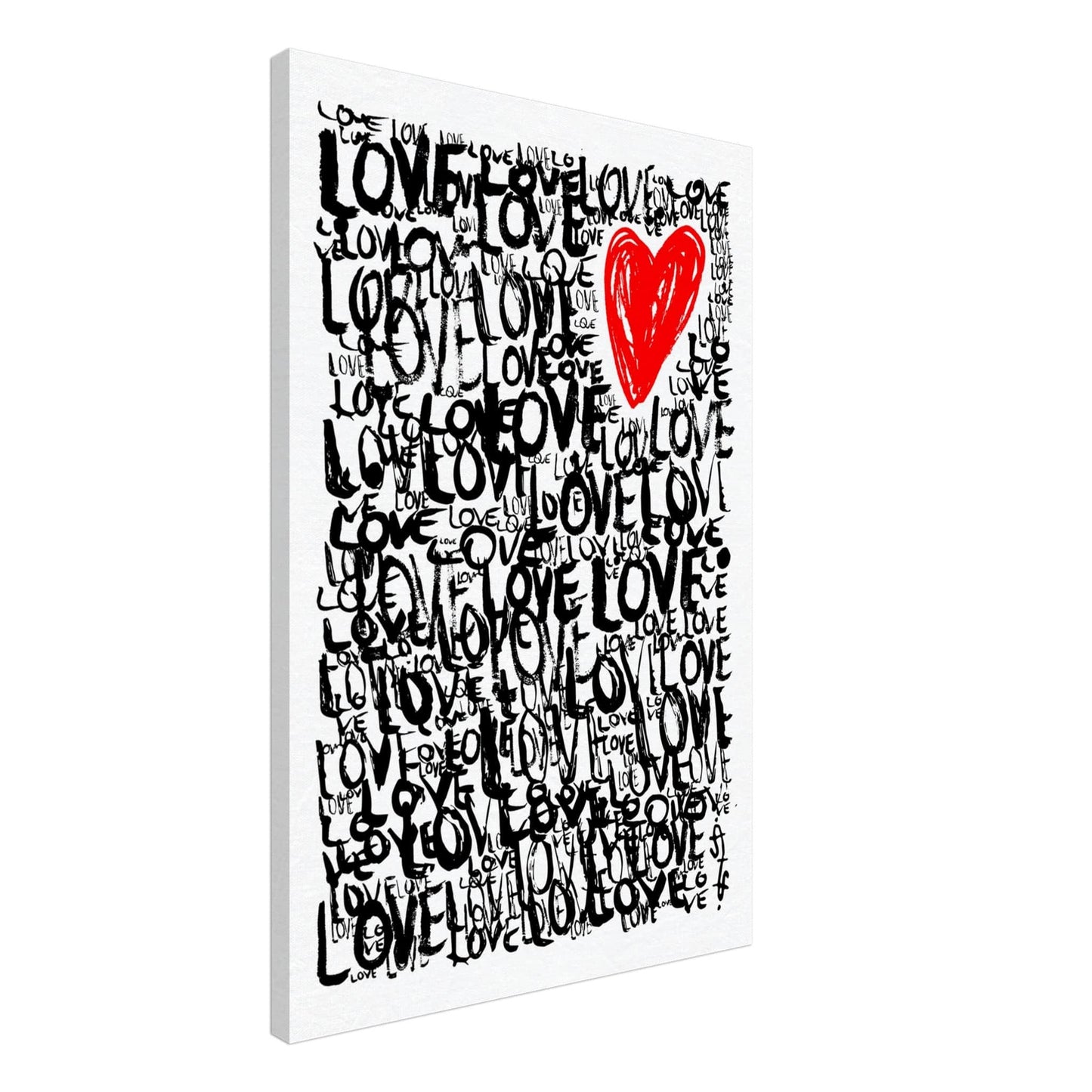 The Love - Abstract Typography Print (White Edition) Art Prints 60x90 cm / 24x36″ / Canvas