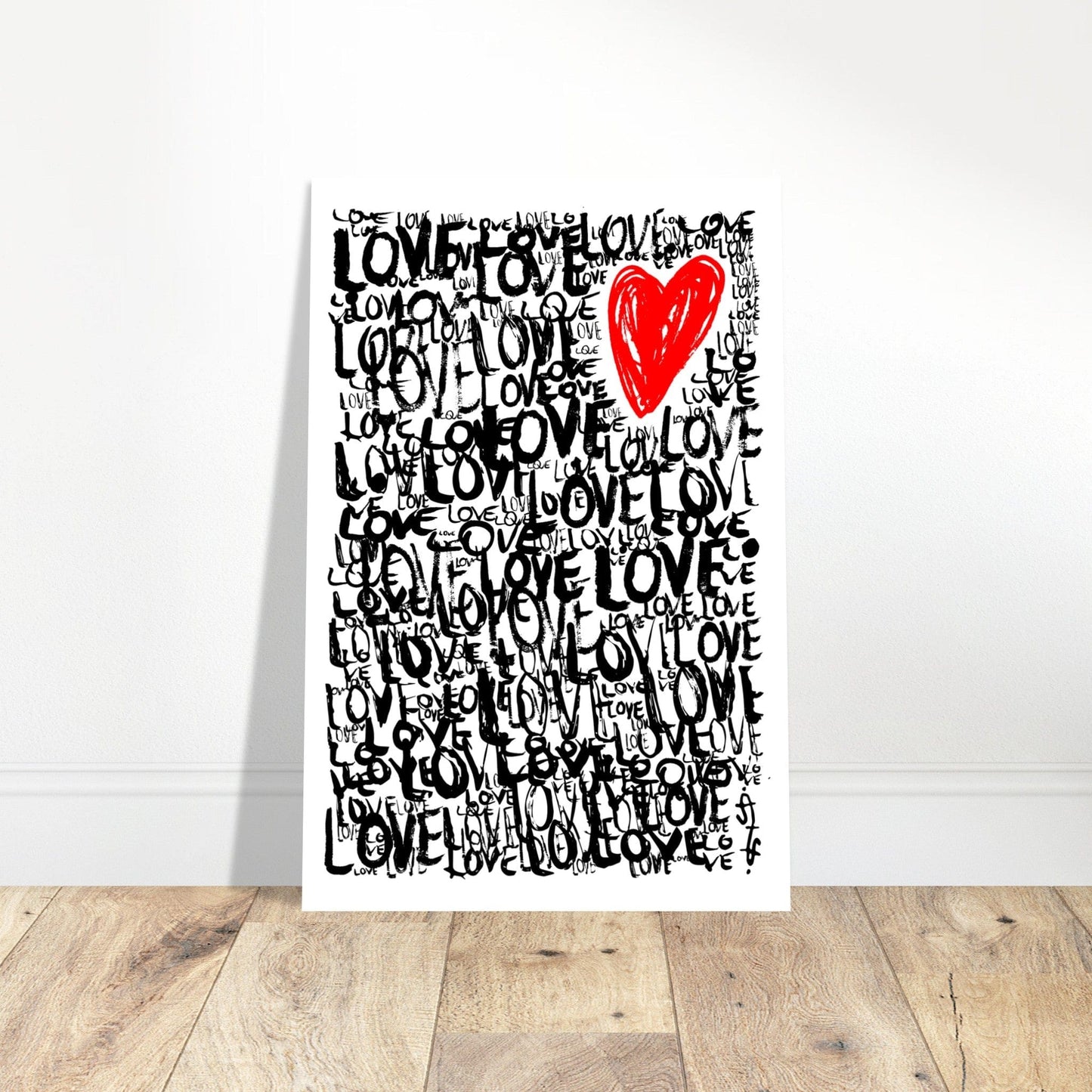 The Love - Abstract Typography Print (White Edition) Art Prints 60x90 cm / 24x36″ / Premium Matte Paper Poster