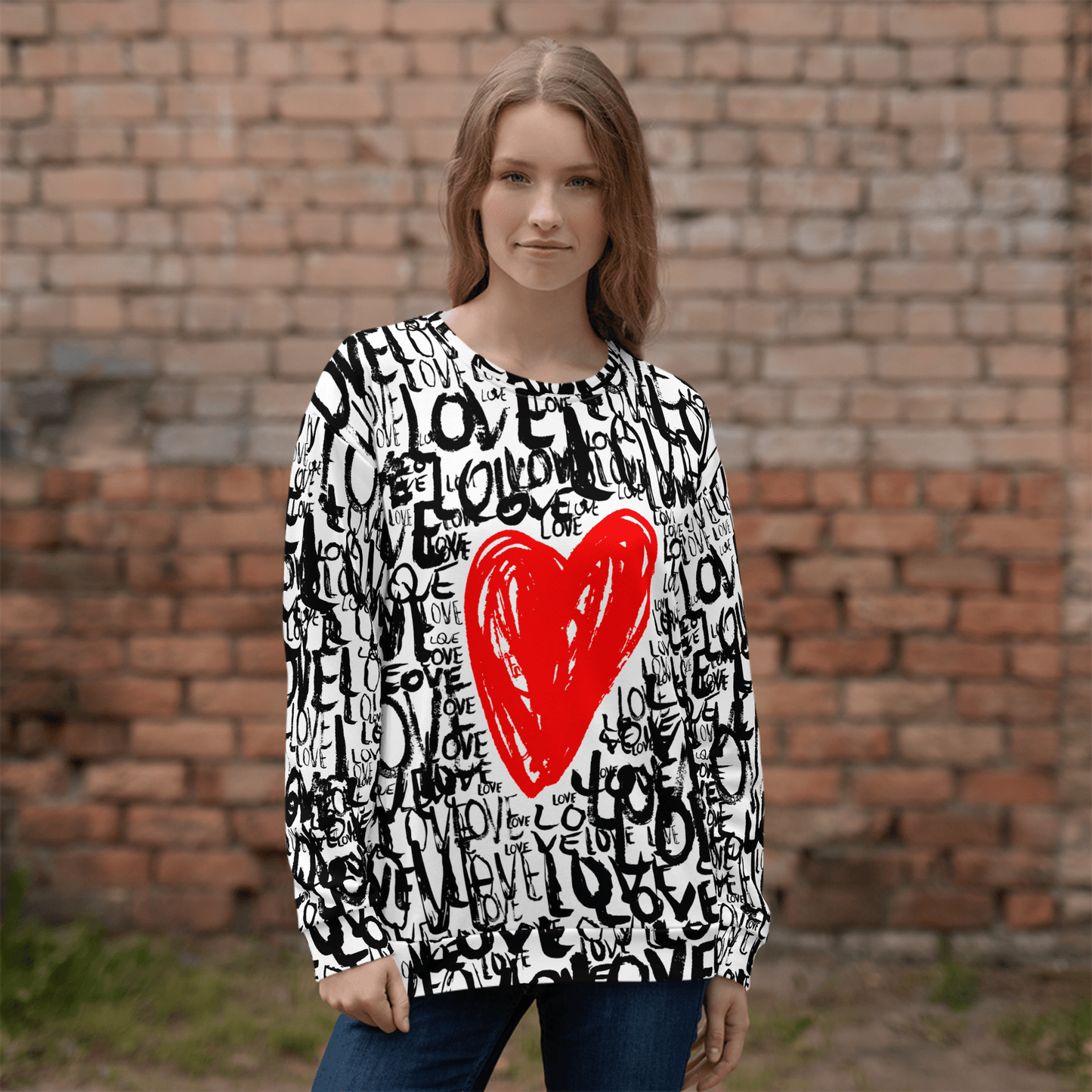 The Love - All over print Unisex Sweatshirt. apparel